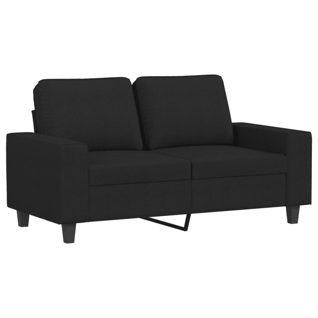 vidaXL Sofa 3-tlg. Sofagarnitur Schwarz Stoff günstig online kaufen