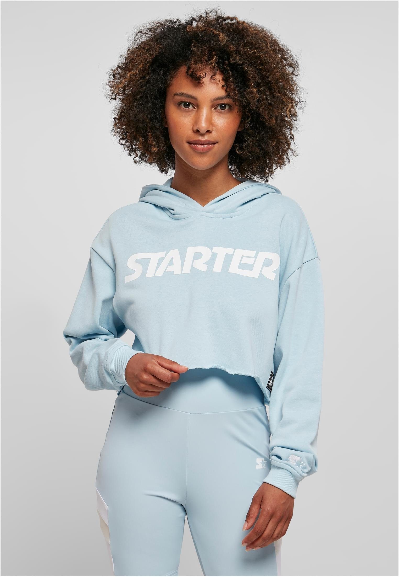 Starter Starter Label Damen Cropped Hoody Ladies (1-tlg) icewaterblue Black Kapuzenpullover