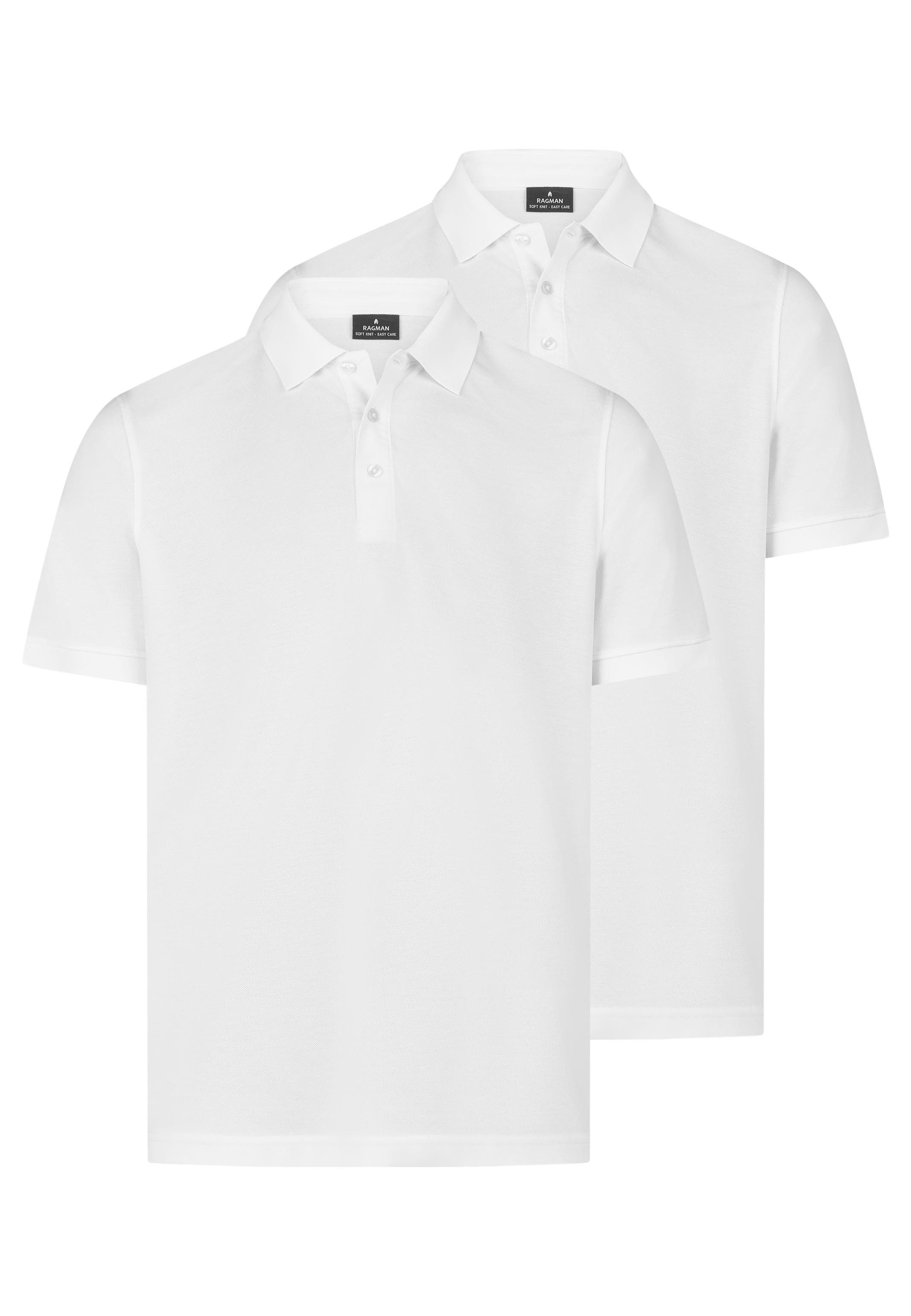 RAGMAN Poloshirt 2er Pack Basic (Spar-Set, 2-tlg) Poloshirt - Baumwolle - Atmungsaktiv - Klassischer Look
