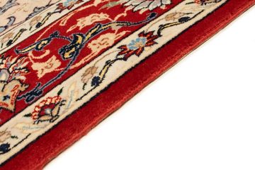 Teppich Isfahan Teppich handgeknüpft beige, morgenland, rechteckig, Höhe: 7 mm, handgeknüpft