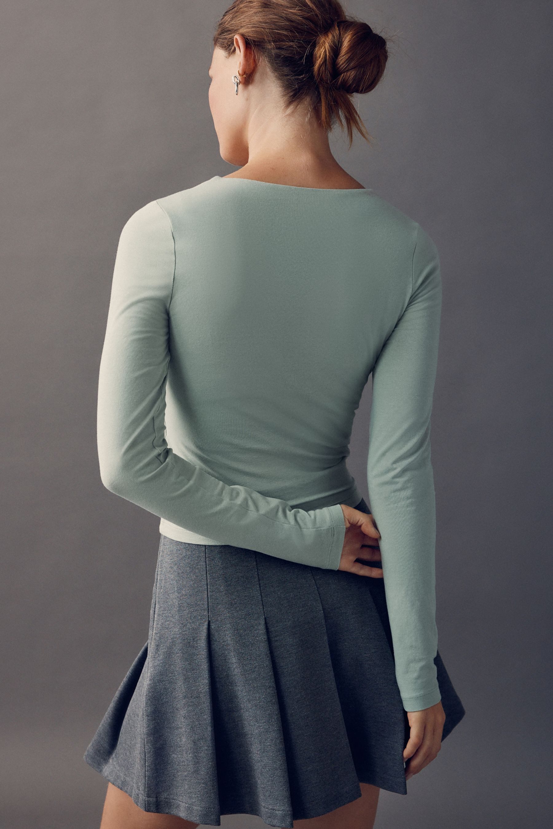 Next Blusenshirt Langärmeliges Oberteil mit U-Boot-Ausschnitt (1-tlg) günstig online kaufen