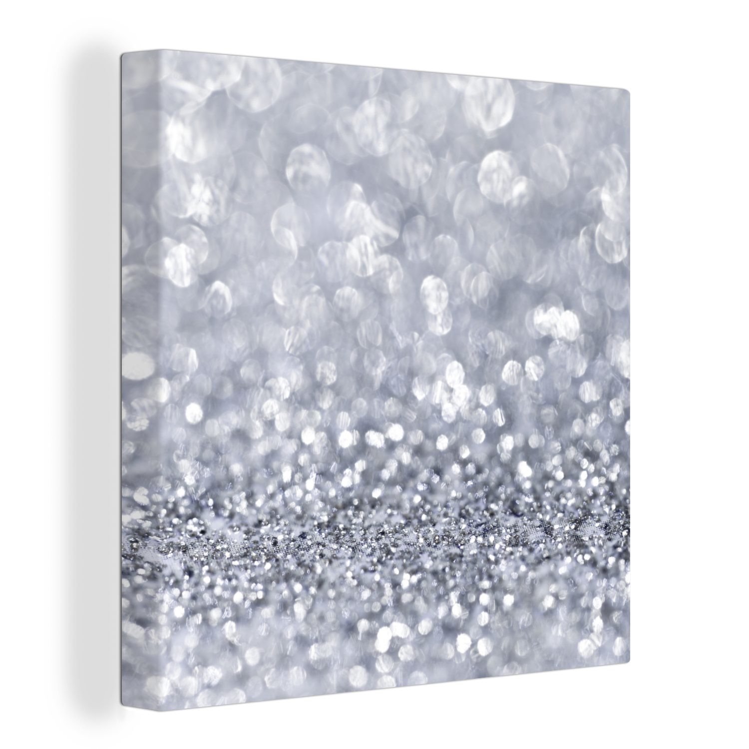 OneMillionCanvasses® Leinwandbild Silber glitzert, Fotodruck (1 günstig online kaufen
