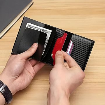 S&T Design Geldbörse Portmonee Herren Kreditkartenetui (Brieftasche, Diebstahlschutz), Portemonnaie RFID-Blocker Geldbeutel