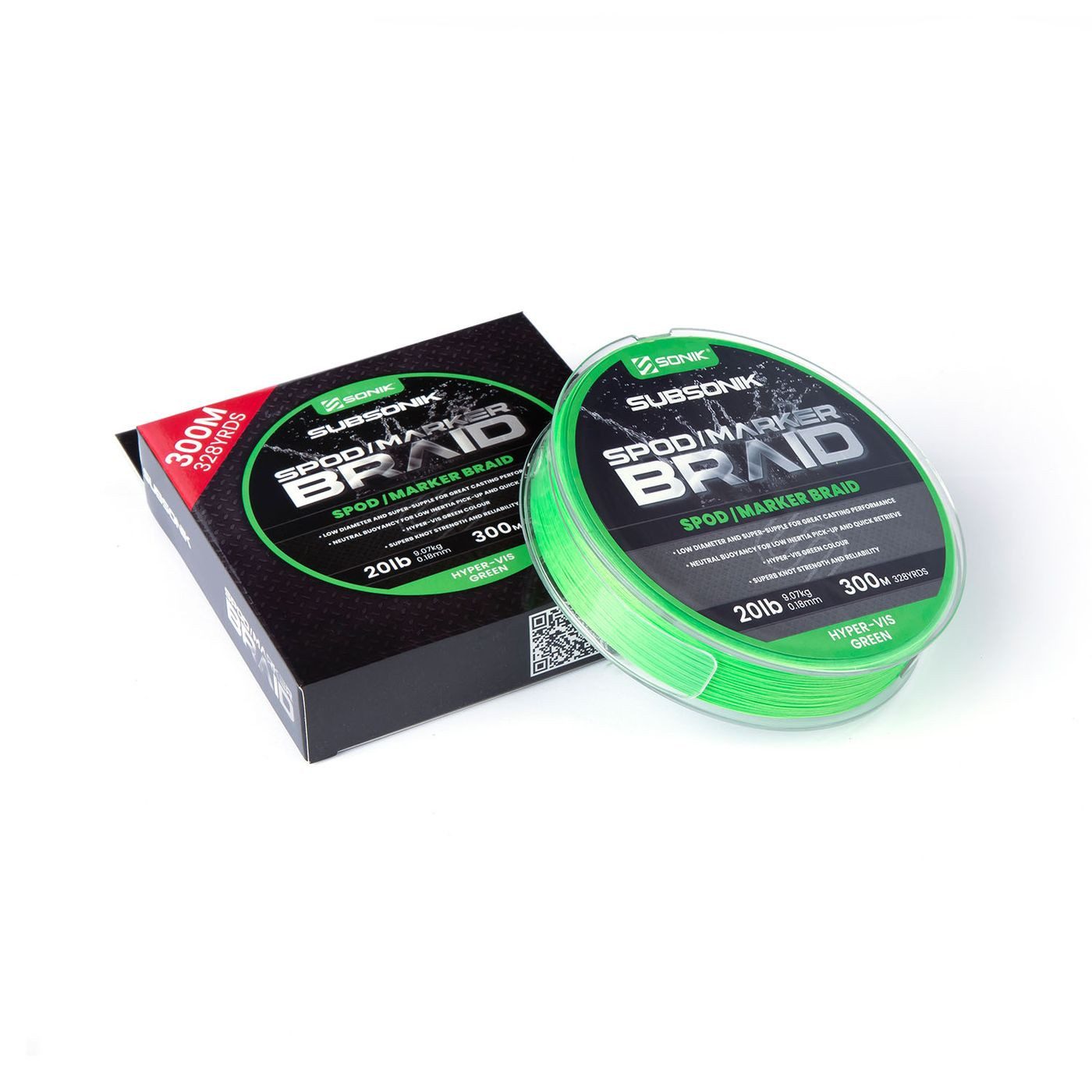 Angelschnur Sonik Spod/Marker Braid 0.18mm - 300m geflochtene Angelschnur