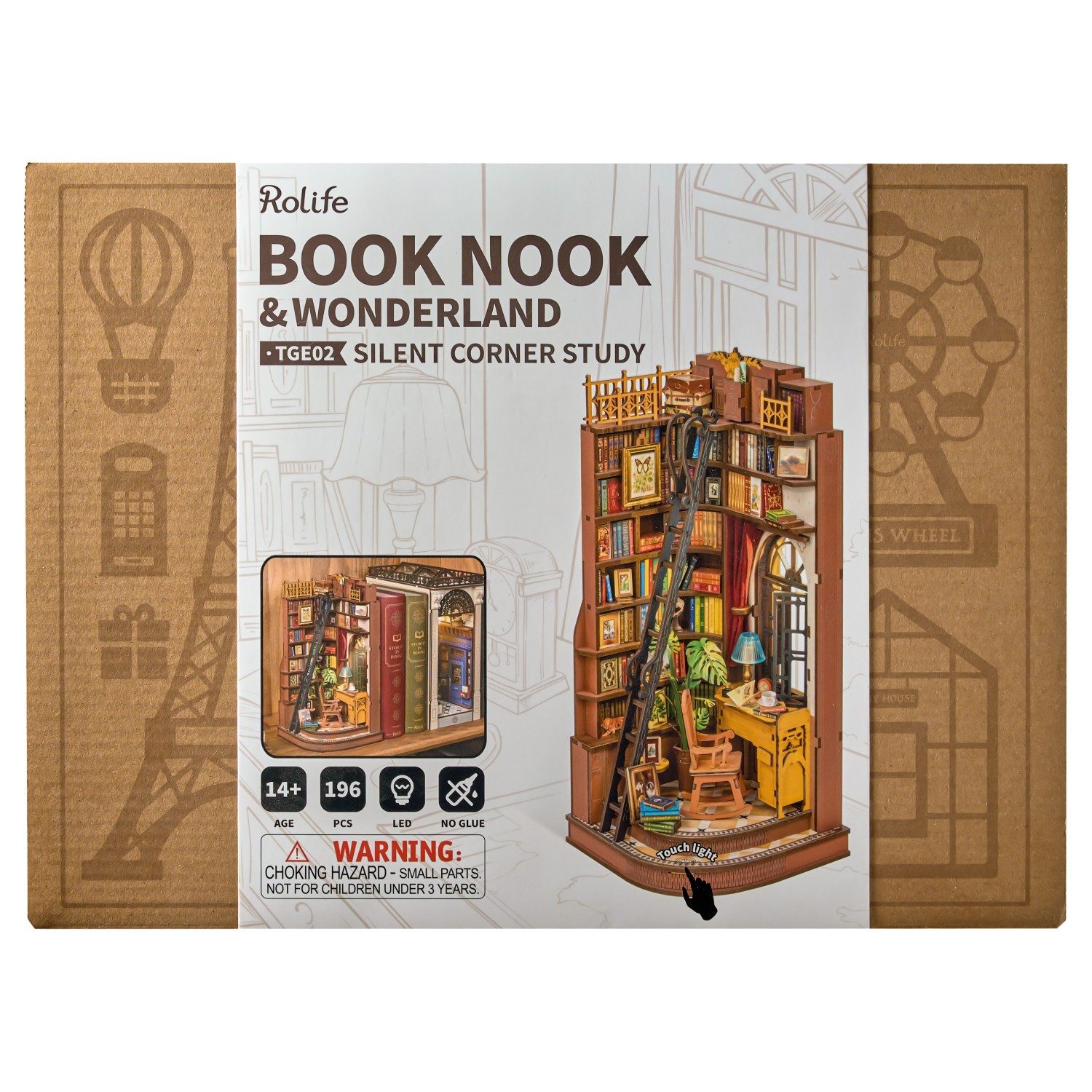 ROLIFE 3D-Puzzle Book Nook "Silent Corner Study", Puzzleteile
