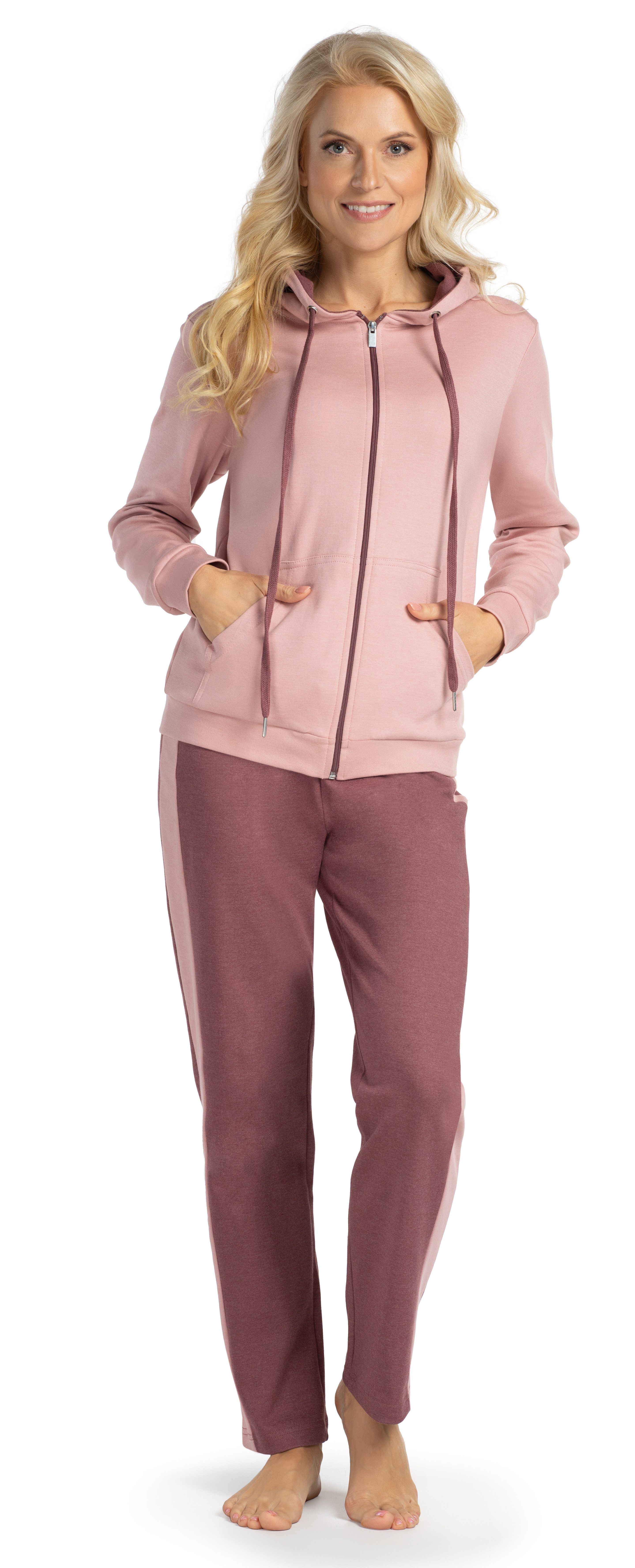 Consult-Tex Hausanzug Damen Hausanzug Homewear Suit (Spar-Set, 1 Stück) Freizeitanzug / Hausanzug mit Streifenmuster