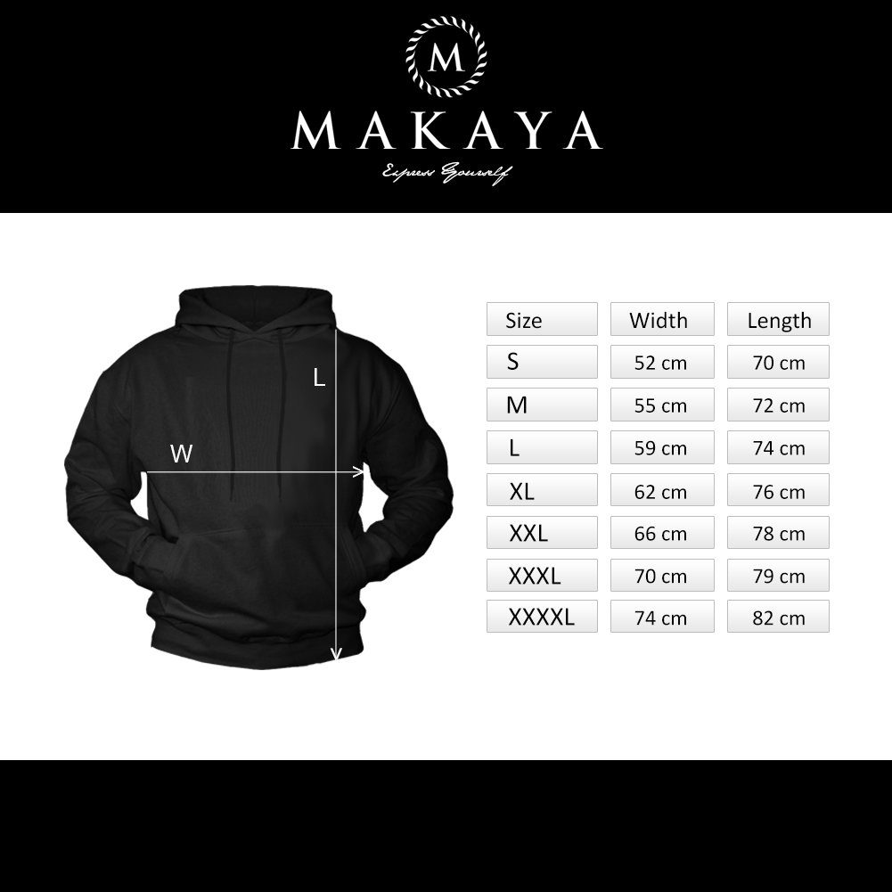 Motorrad Geschenke Kapuzenpullover Biker Motorradfahrer MAKAYA Kapuze Sweatshirt Helm Herren