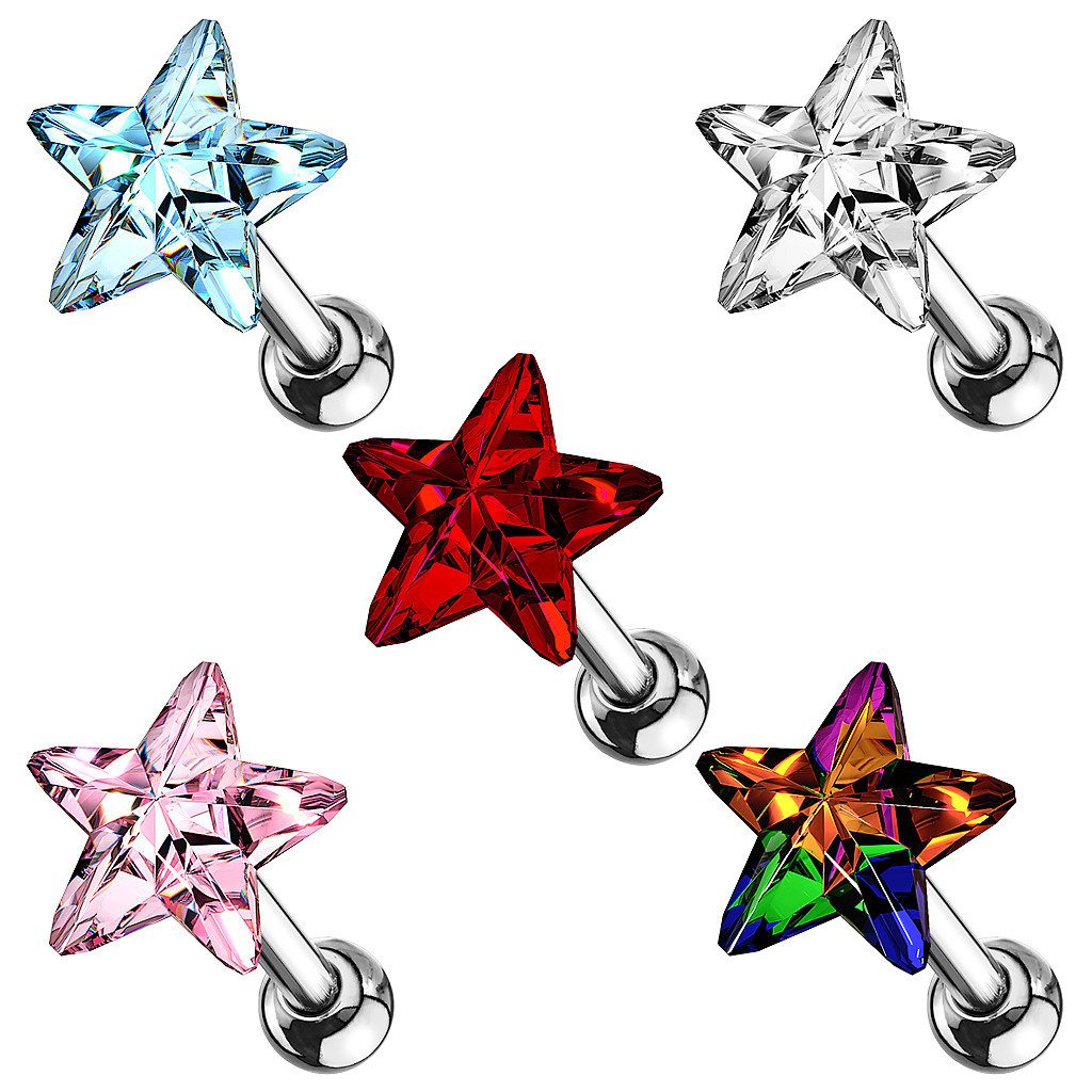 Taffstyle Piercing-Set Tragus Knorpel Piercing Kristall günstig online kaufen