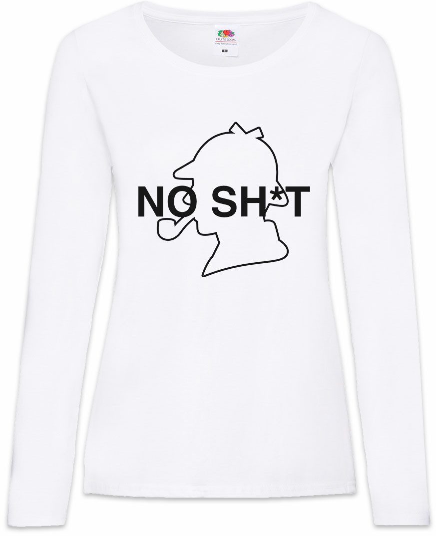 Langarmshirt Sherlock No Sh*t Damen Langarmshirt Detective Watson Dedektiv Conan