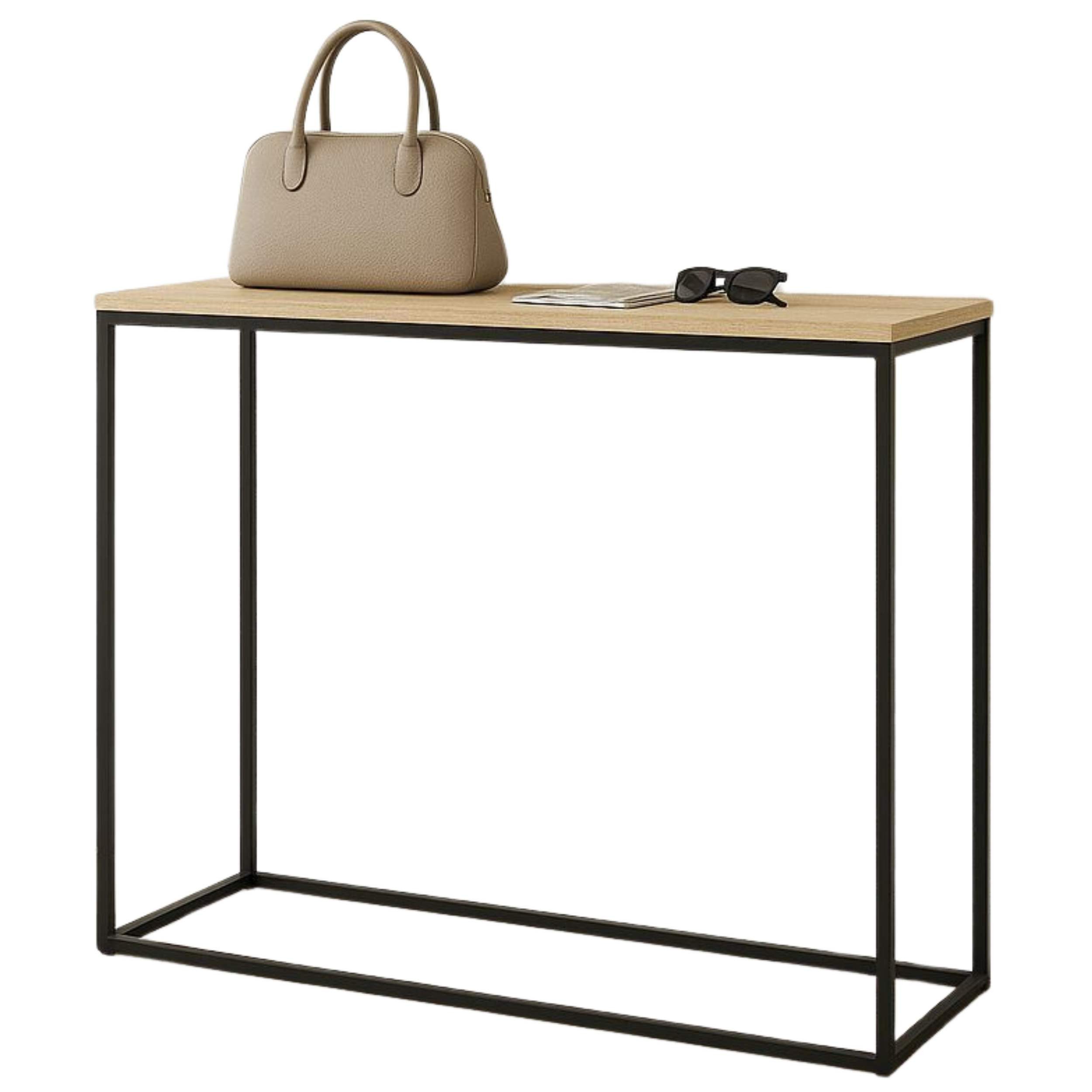 DanDiBo Konsolentisch 100x80x30 cm Sideboard Beistelltisch 96636 Ablagetisch Sofatisch, Sofatisch Eiche Optik