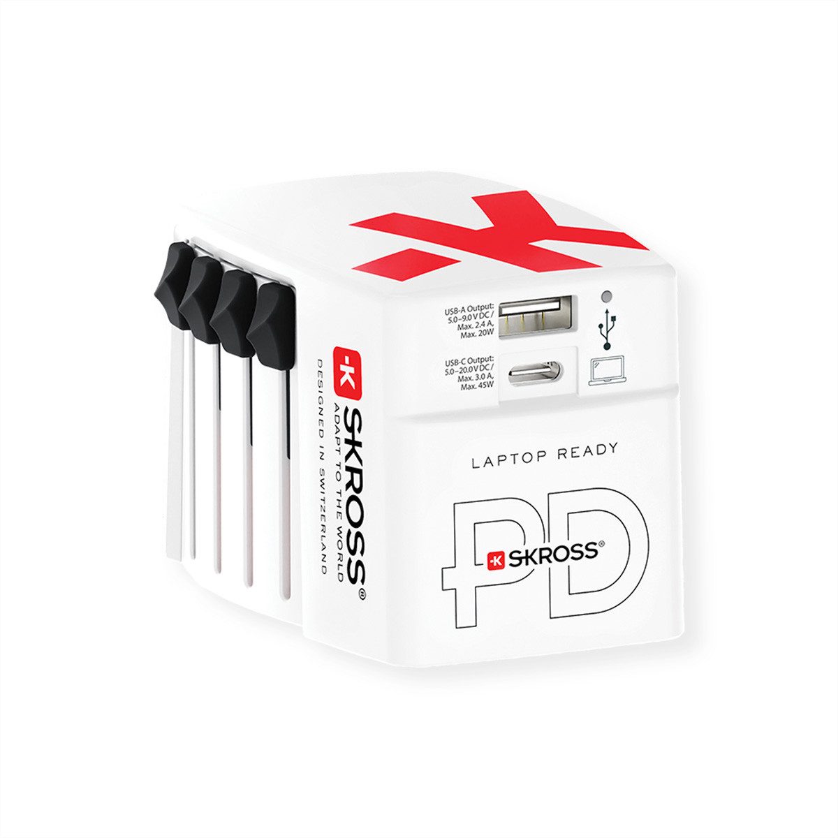 World USB Charger A/C 45PD mit USB-C Kabel Stromadapter