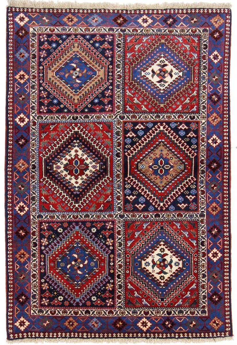 Orientteppich Yalameh Aliabad 105x151 Handgeknüpfter Orientteppich / Perserteppich, Nain Trading, rechteckig, Höhe: 12 mm