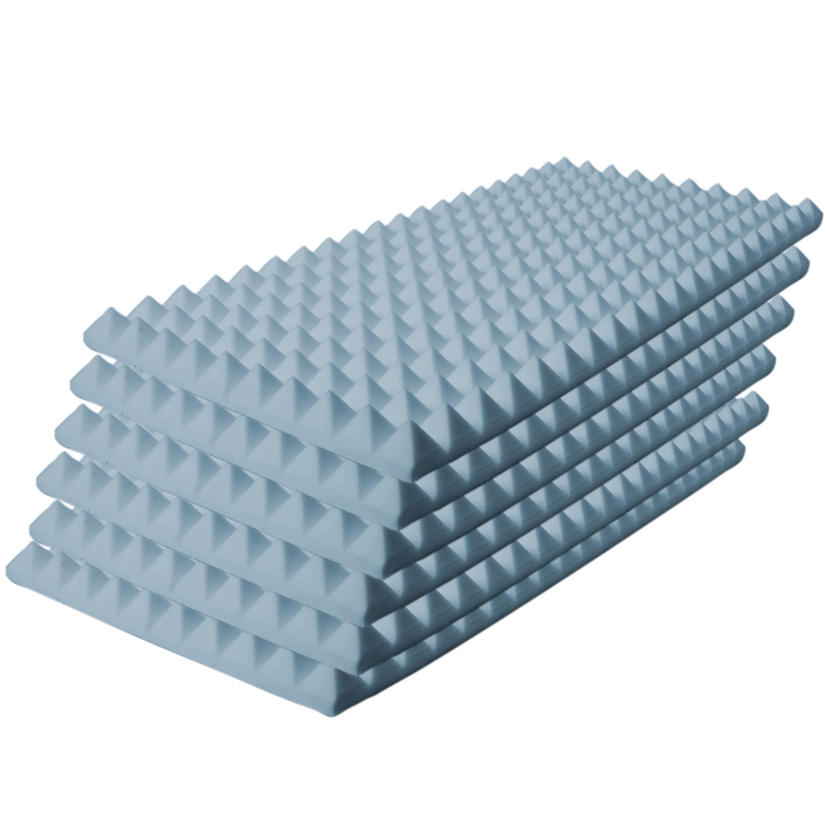 MUSIC STORE Akustikplatte, (6er Set Pyramis Absorber 50mm Basotect Grau 100x50x50mm Schalldämmung für optimale Akustik, Studio Akustikelemente, Absorber), Pyramis Absorber, Basotect Schalldämmung, Akustikoptimierung