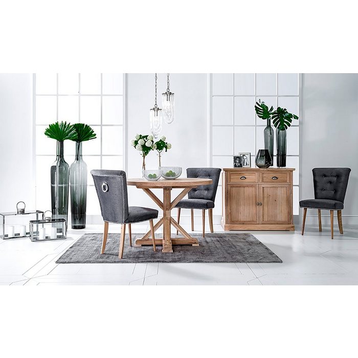 Jafra Esstisch Klassischer Design Rundtisch Runder Tisch Holz Tische 110 / 140cm Esszimmer Neu