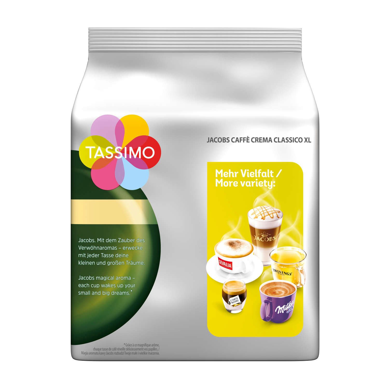 TASSIMO Kaffee Kapseln Cafè Crema Classico XL aromatisch T Discs 3 x 16 Getränke, 398 g, (Packung, 3er Pack)