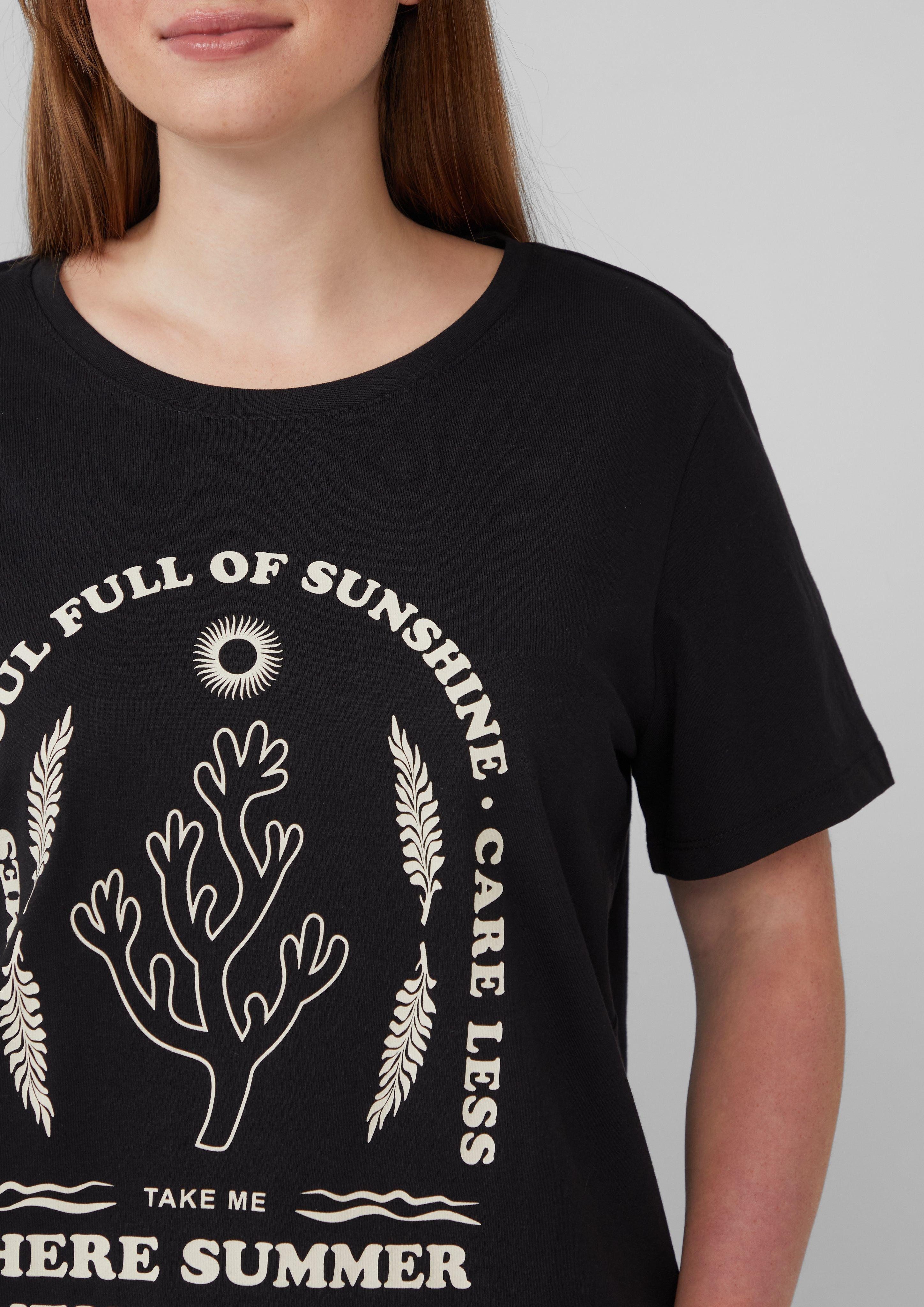 QS Kurzarmshirt Baumwoll T-Shirt mit Frontprint günstig online kaufen