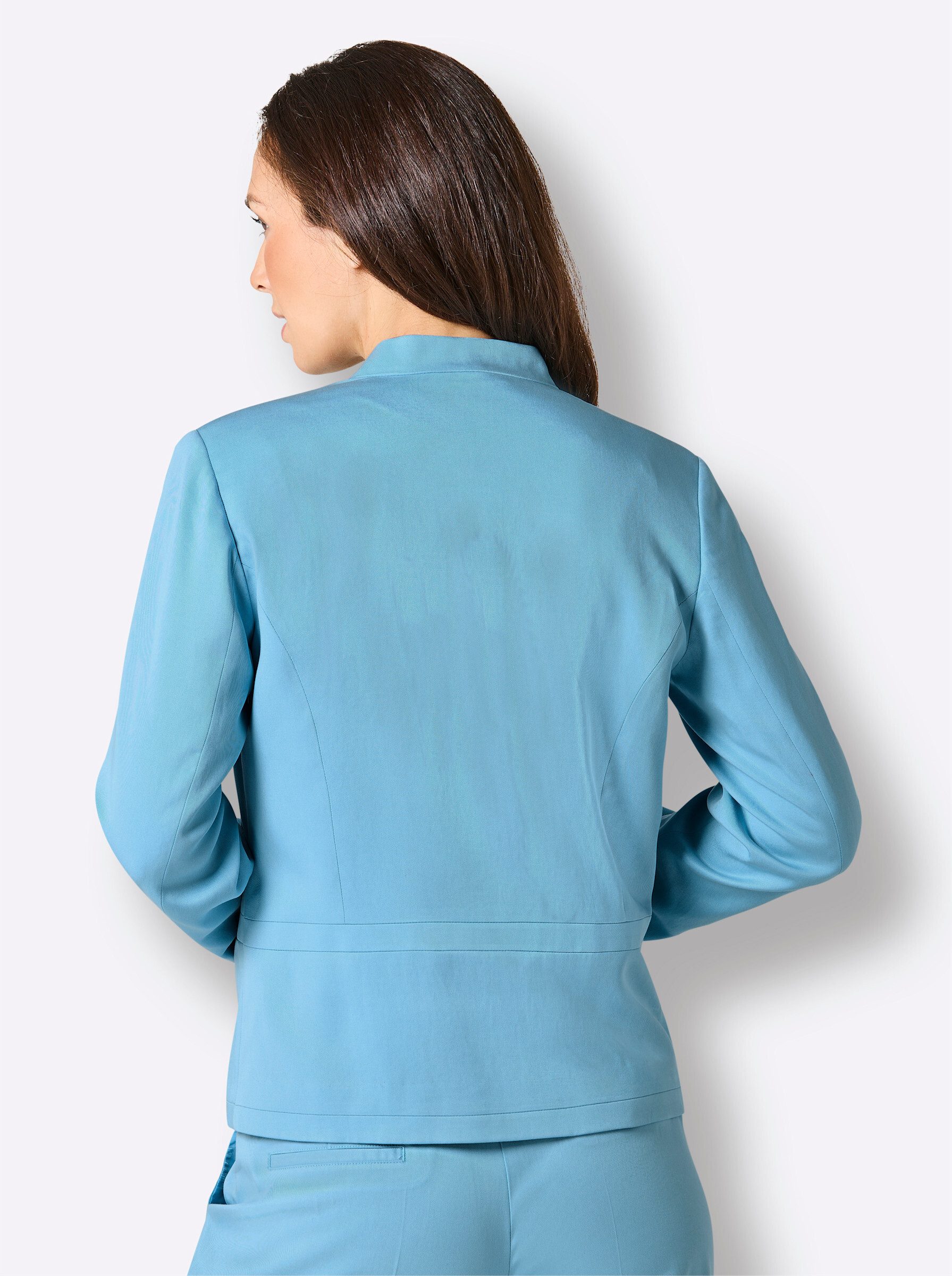 creation L Blusenblazer Lyocell-Leinen-Blazer Langarm
