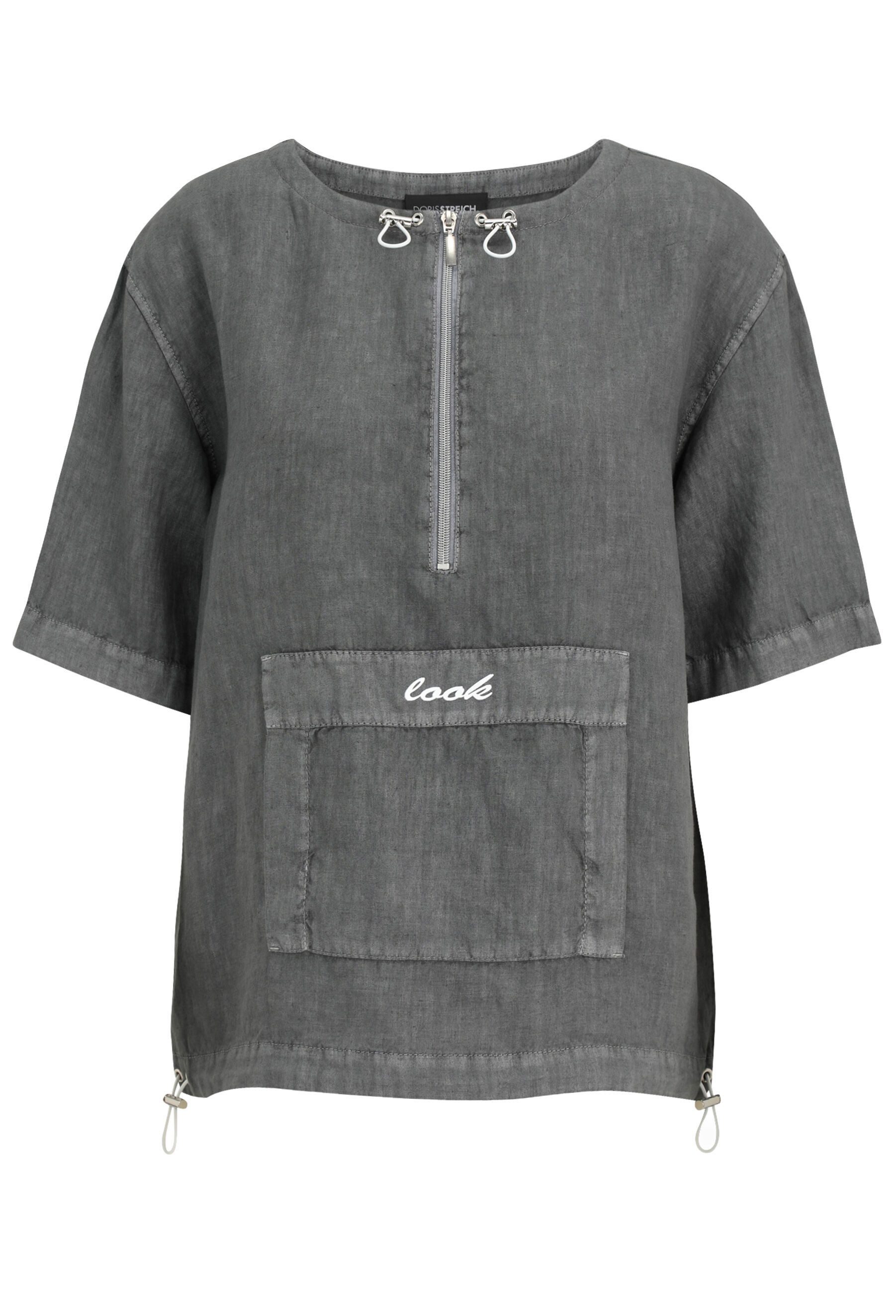 Doris Streich Klassische Bluse mit Vintage-Waschung