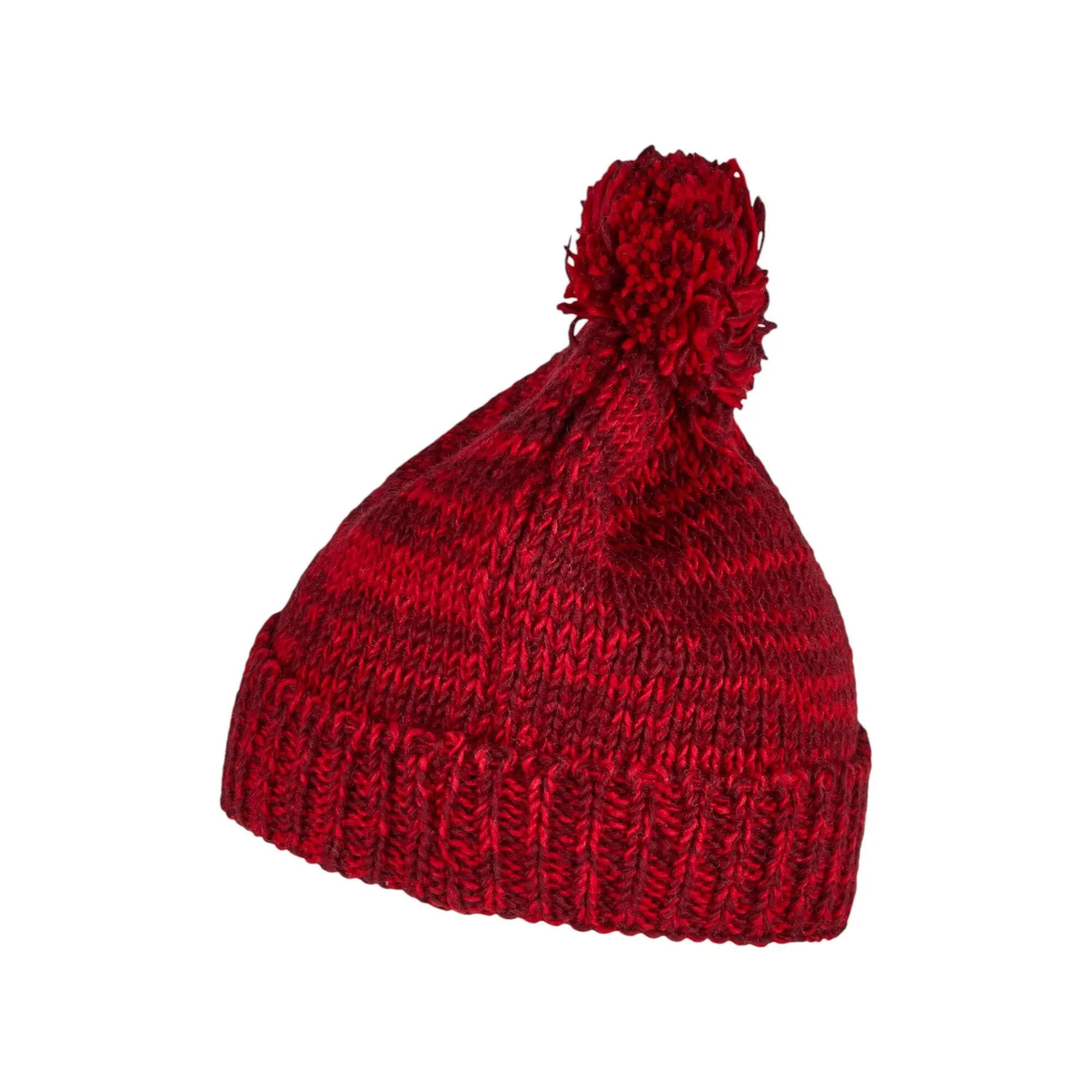 THC Natural Line Bommelmütze THC Schafwoll Pudelmütze 715 rot (1 Stück, 1-St., 1 Stück) Innenfutter: Fleece