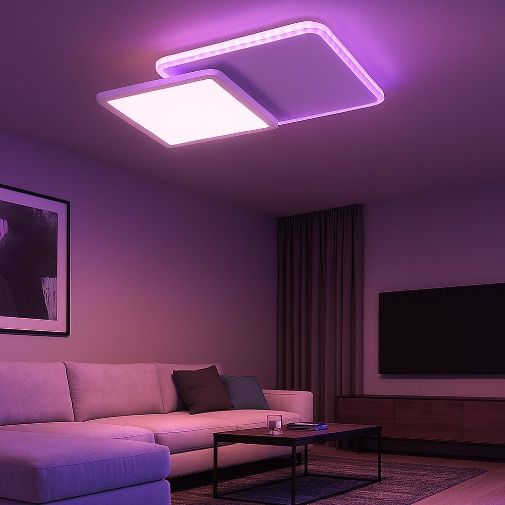 JUST LIGHT LED Deckenleuchte, LED-Leuchtmittel fest verbaut, Warmweiß, Neut günstig online kaufen