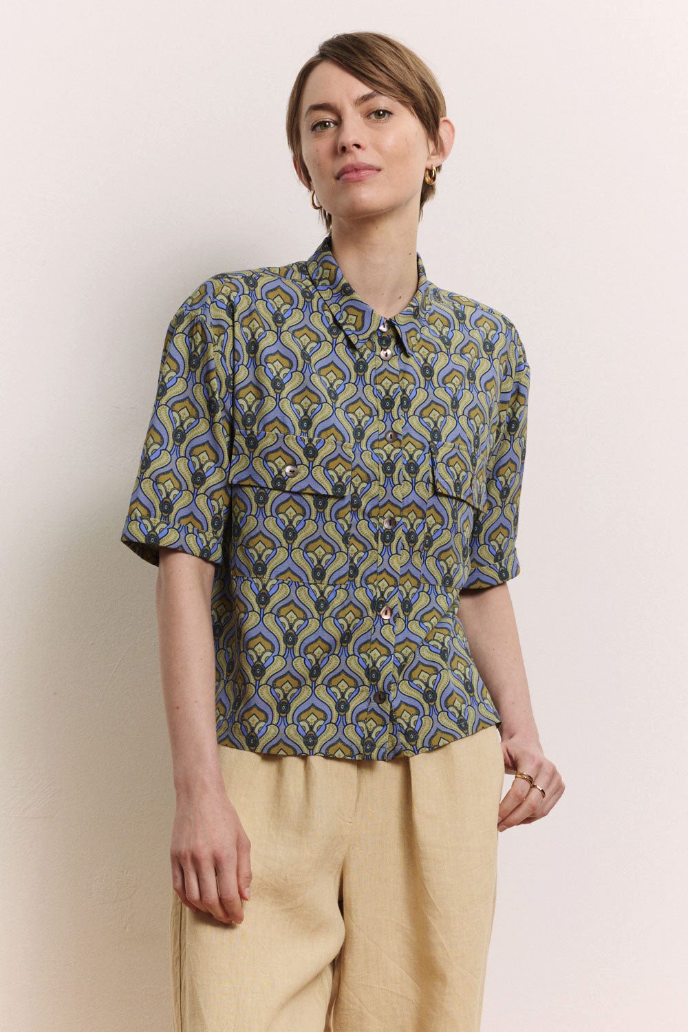 Tranquillo Hemdbluse Oversized Bluse Anii aus EcoVero™ Viskose Oversized-Bluse aus nachhaltiger LENZING ECOVERO Viskose