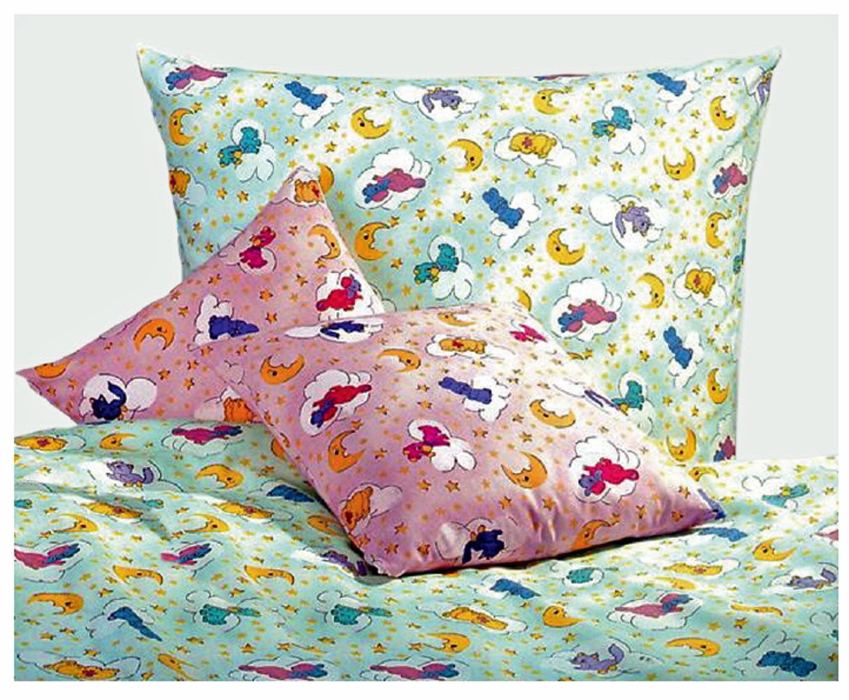 texpot Kissenbezug Kindermotiv Mond Sterne Hotelverschluss Bettbezug, (1 Stück), bedruckt