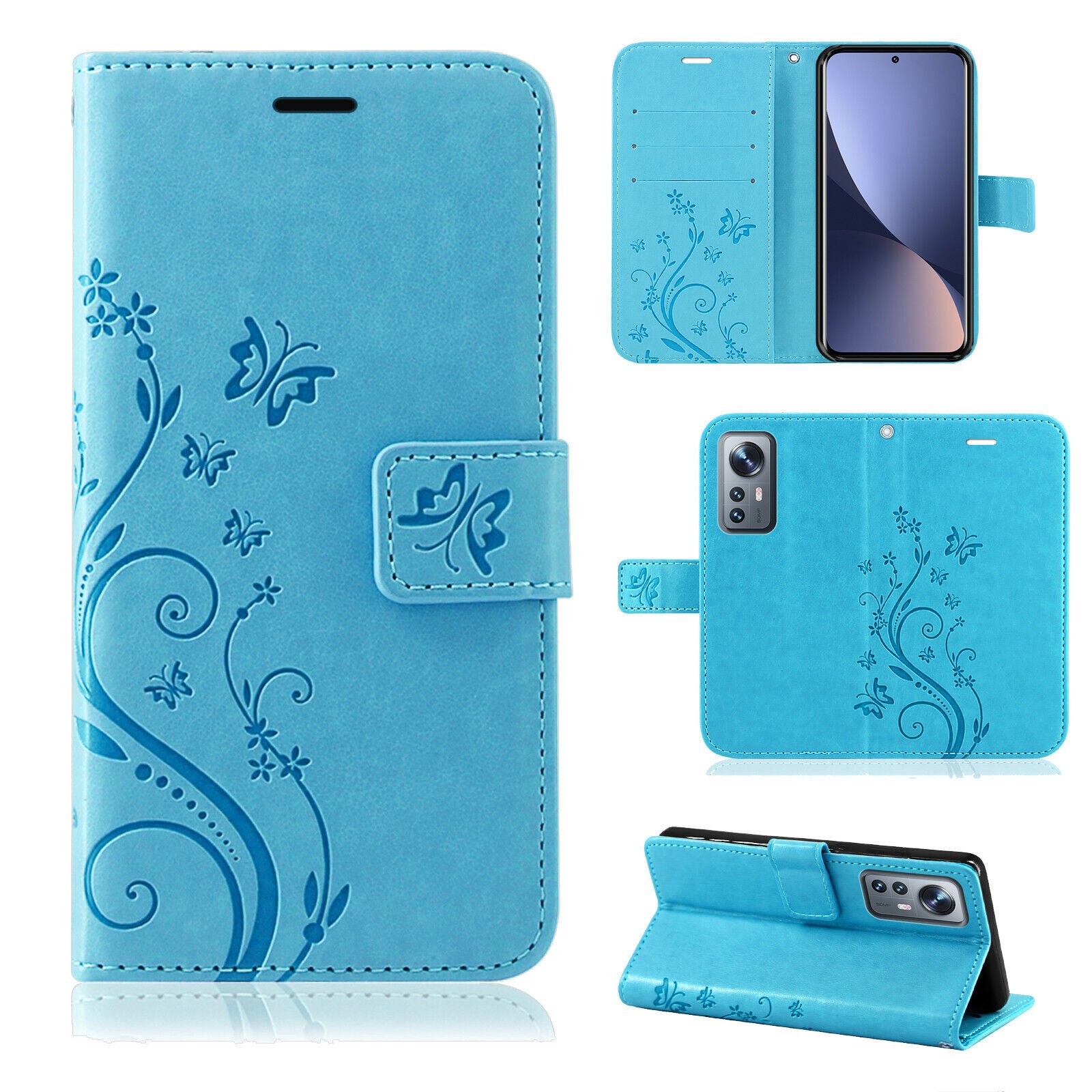 betterfon Handyhülle Handytasche für Xiaomi 12 / 12X / 12 Pro Buchhülle, Wallet Case mit Kartenfächern Magnetverschluss und weicher Innenhülle