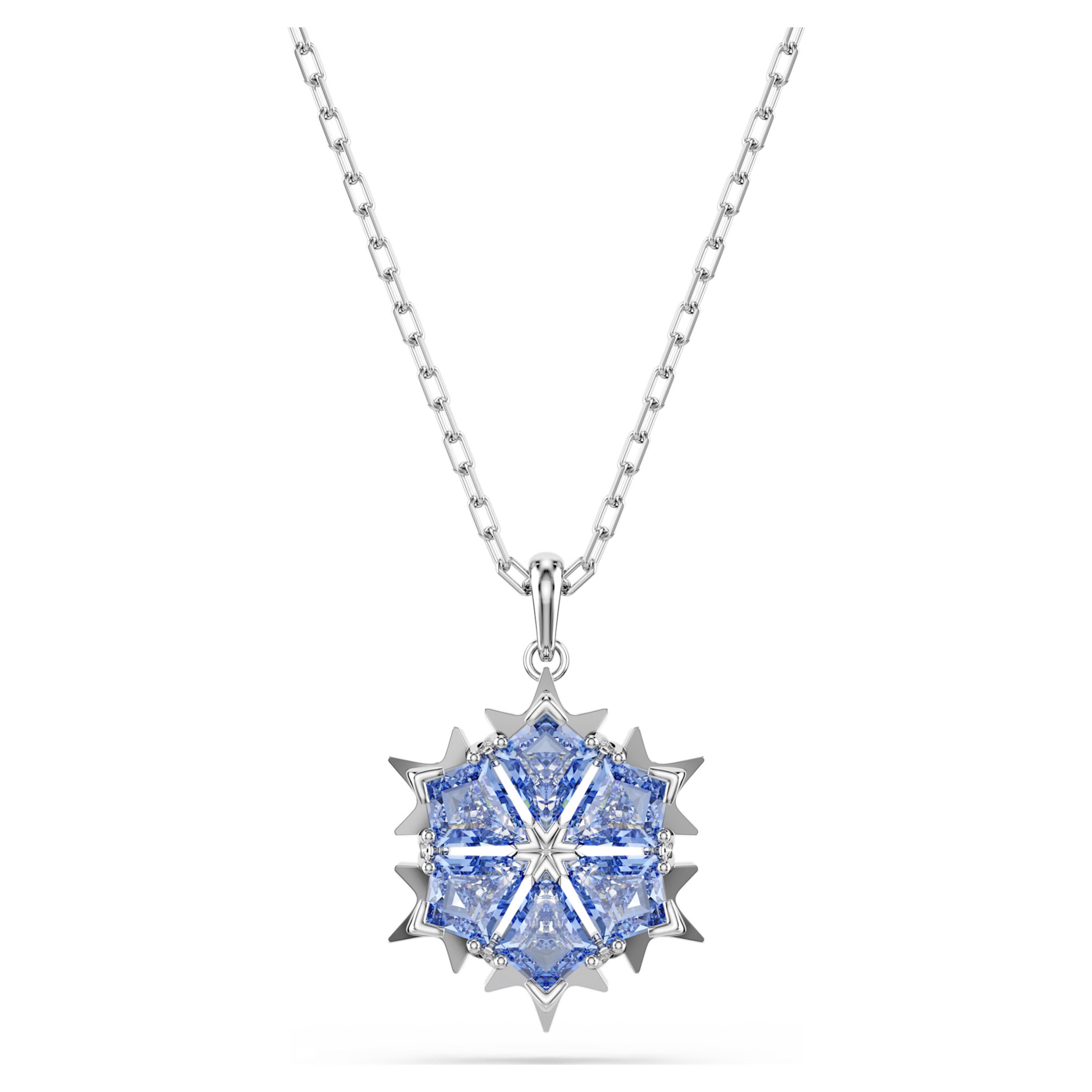 Swarovski Charm-Kette Magic Anhänger Schneeflocke, Blau, Rhodiniert 5735399
