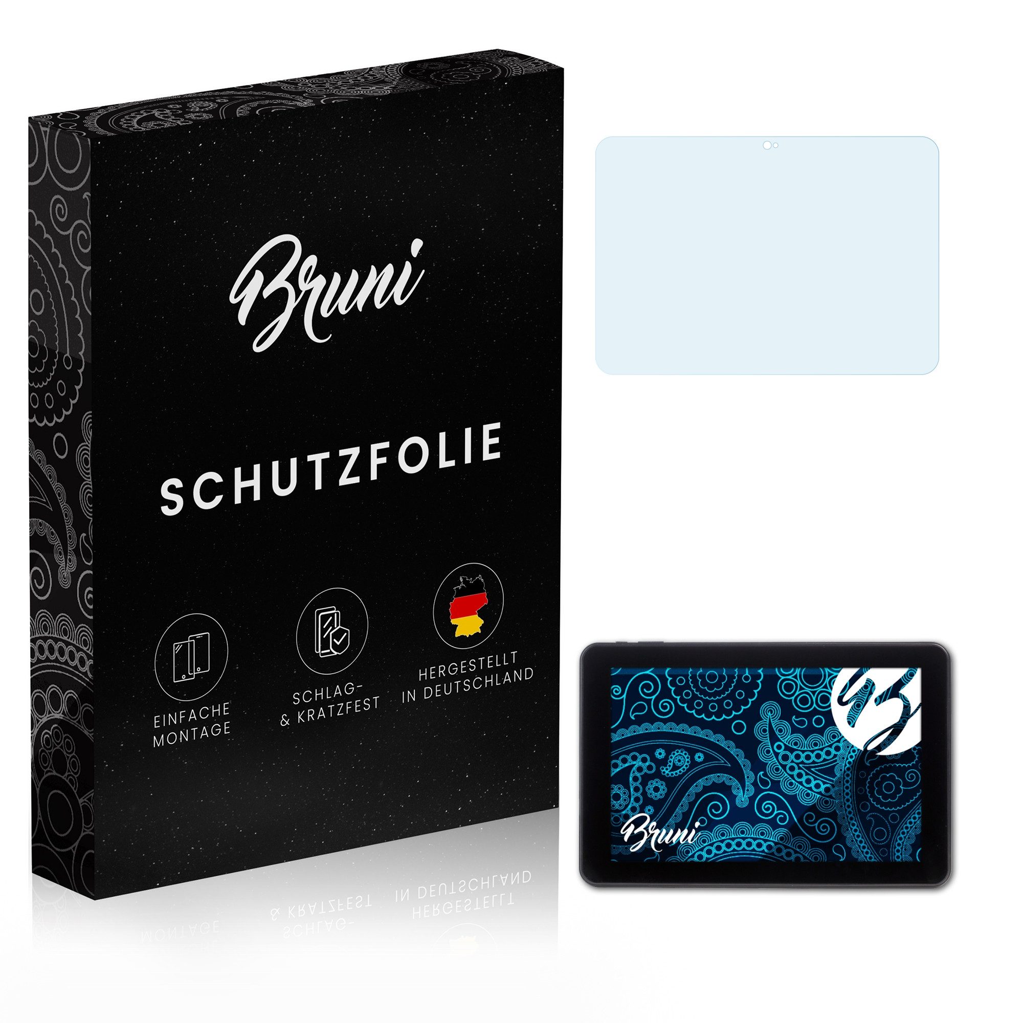 Bruni Schutzfolie für Captiva CAPTIVA Pad 10.1 Quad FHD, (2 Folien), praktisch unsichtbar