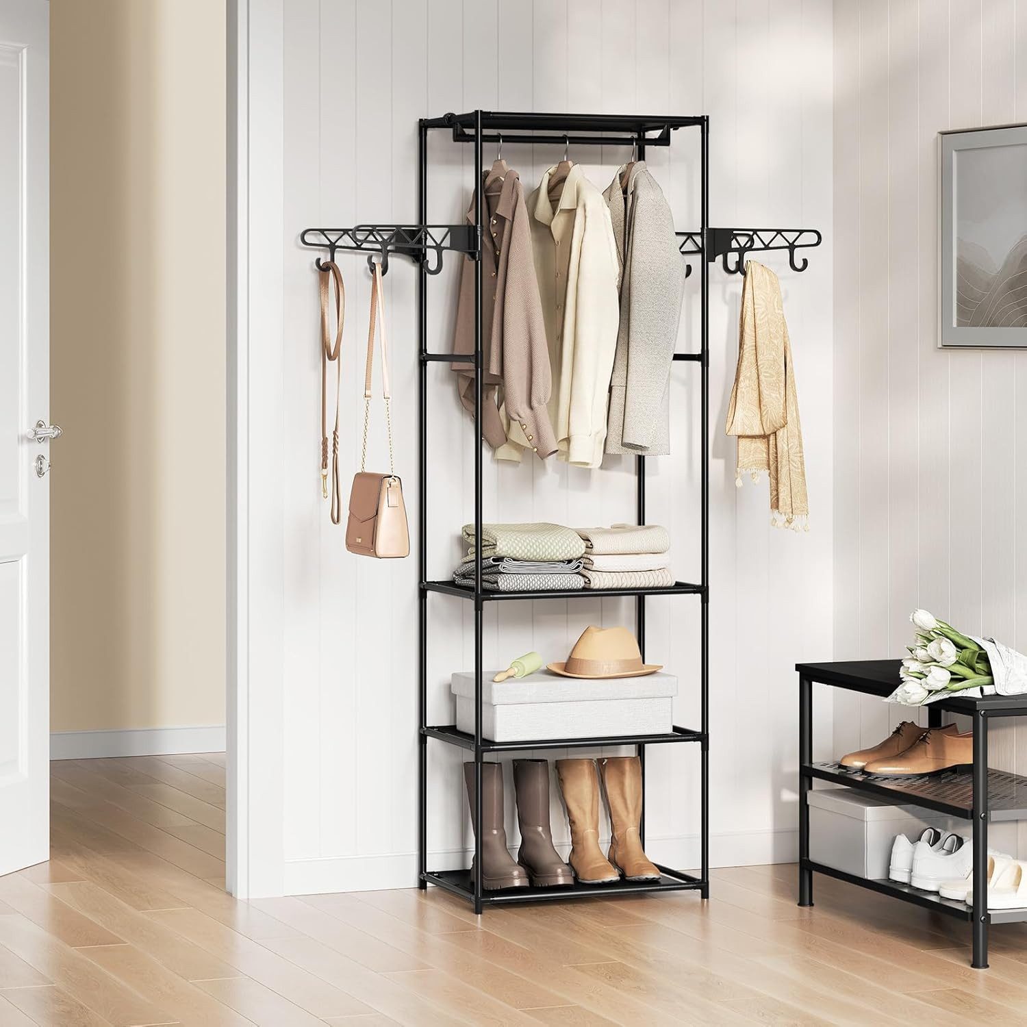 Woltu Kleiderständer, Garderobe offen, mit Kleiderstange günstig online kaufen