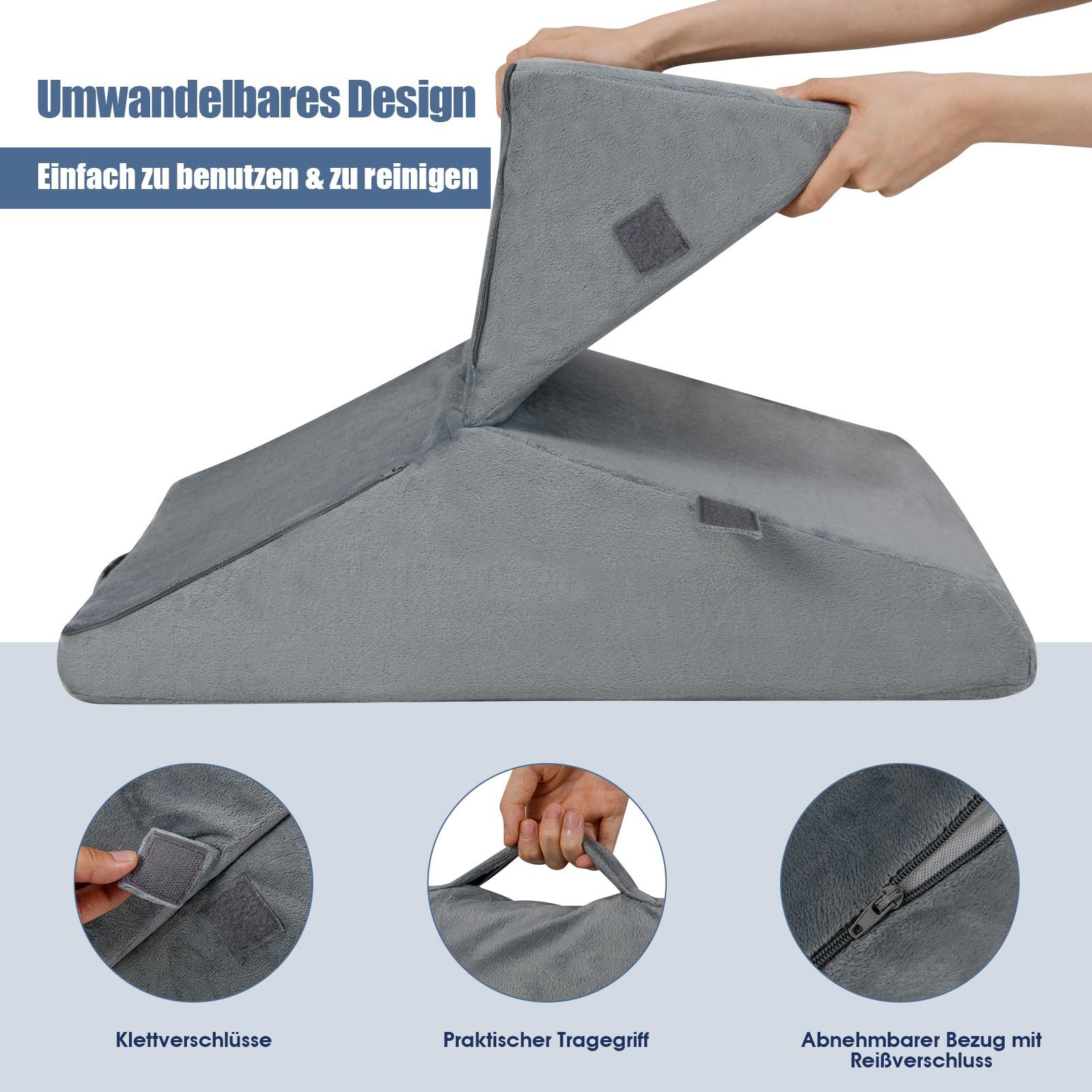 COSTWAY Kopfkissen, Füllung: Memory Foam, Rückenschläfer, Set, 7 in 1 günstig online kaufen