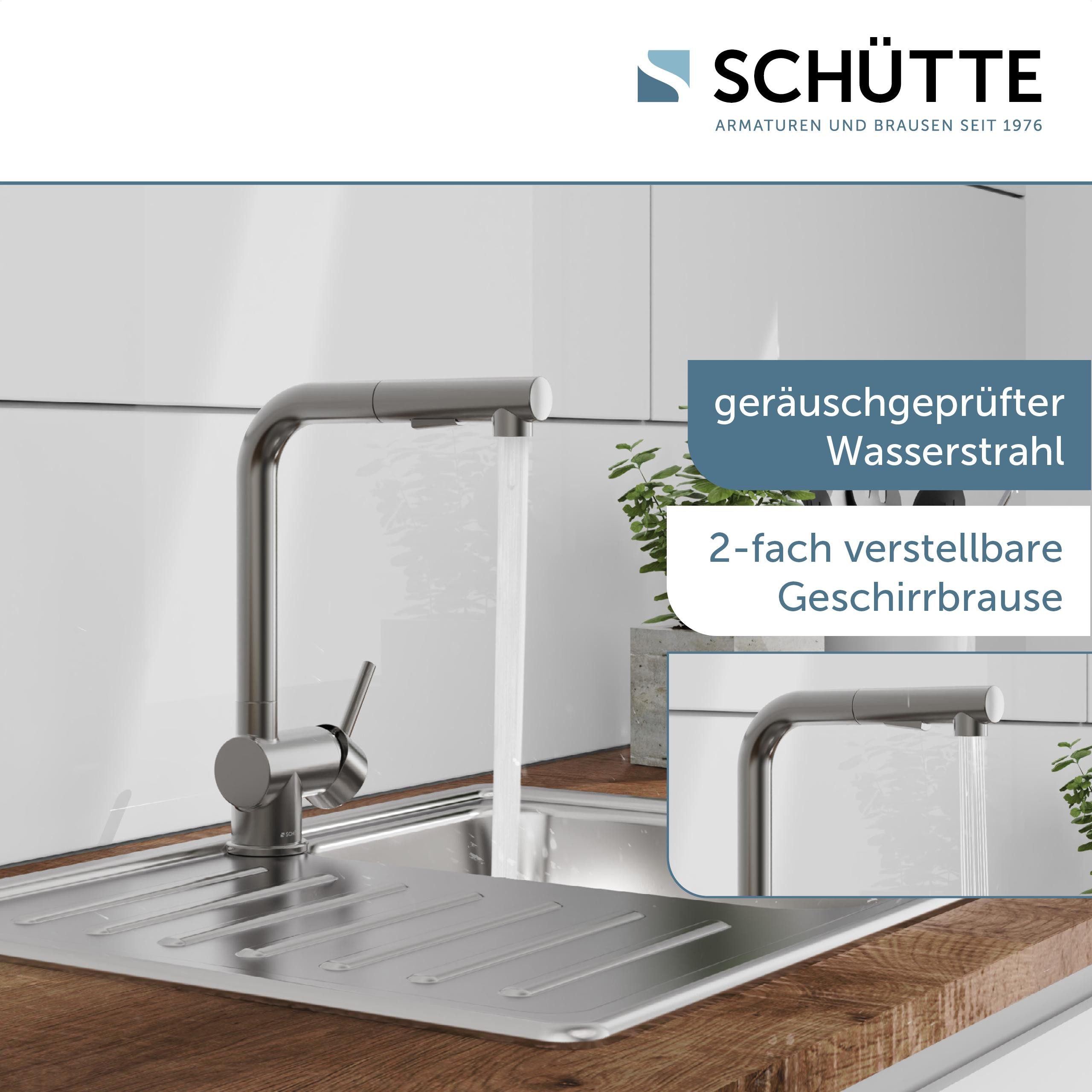 Schütte Spültischarmatur PARMA chrom Herausziehbare Geschirrbrause, günstig online kaufen