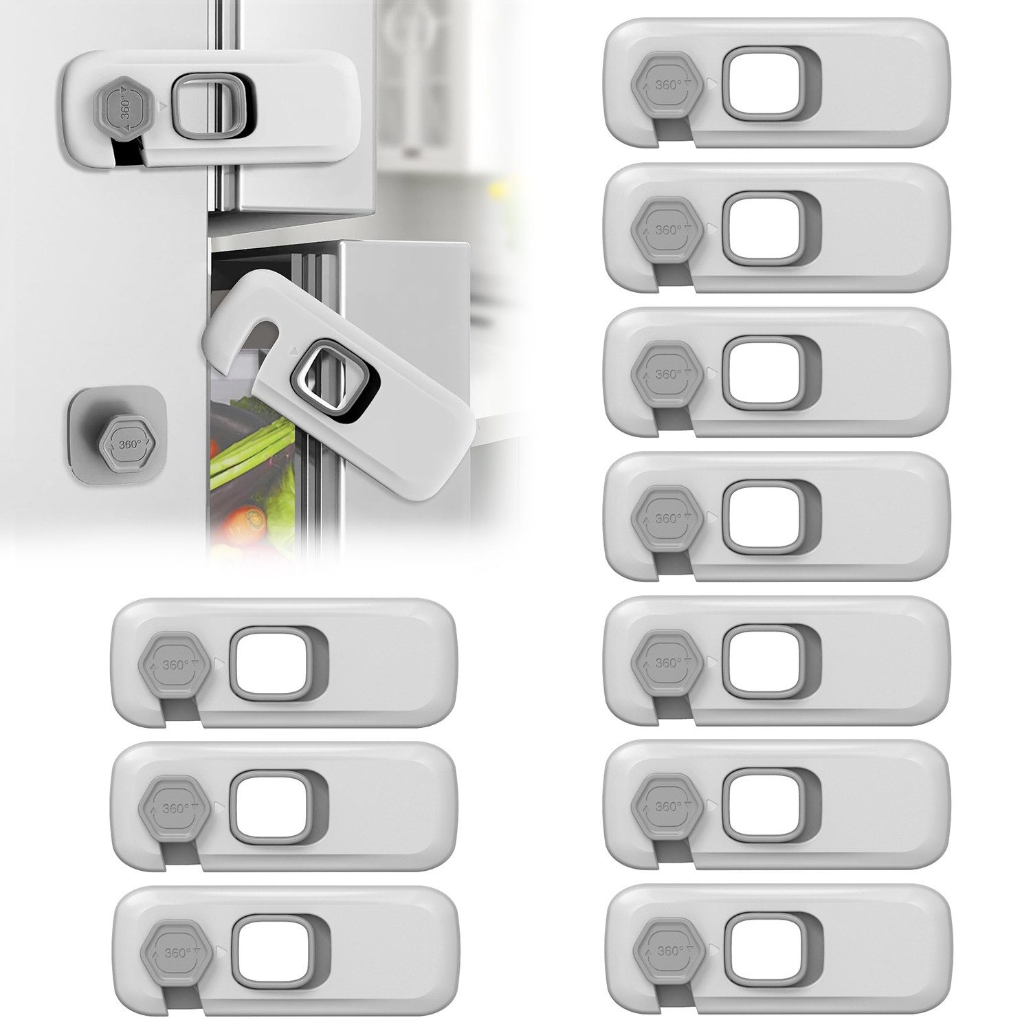 Kindersicherung 10 tlg Kinder-Sicherheitsschlösser Baby Kühlschrank Schloss Haustier