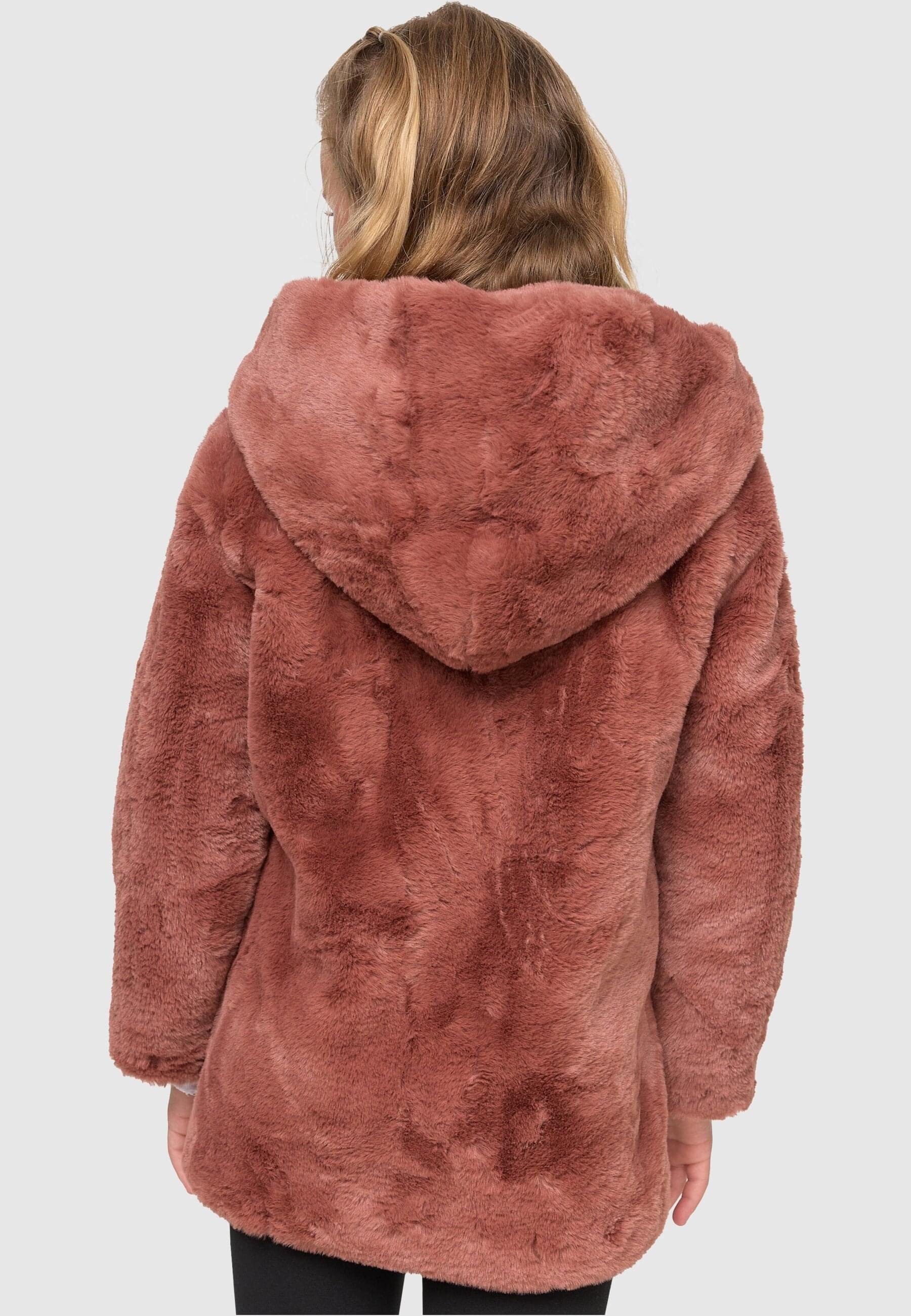 Coat (1-St) darkrose Girls URBAN Hooded Winterjacke Damen Teddy CLASSICS