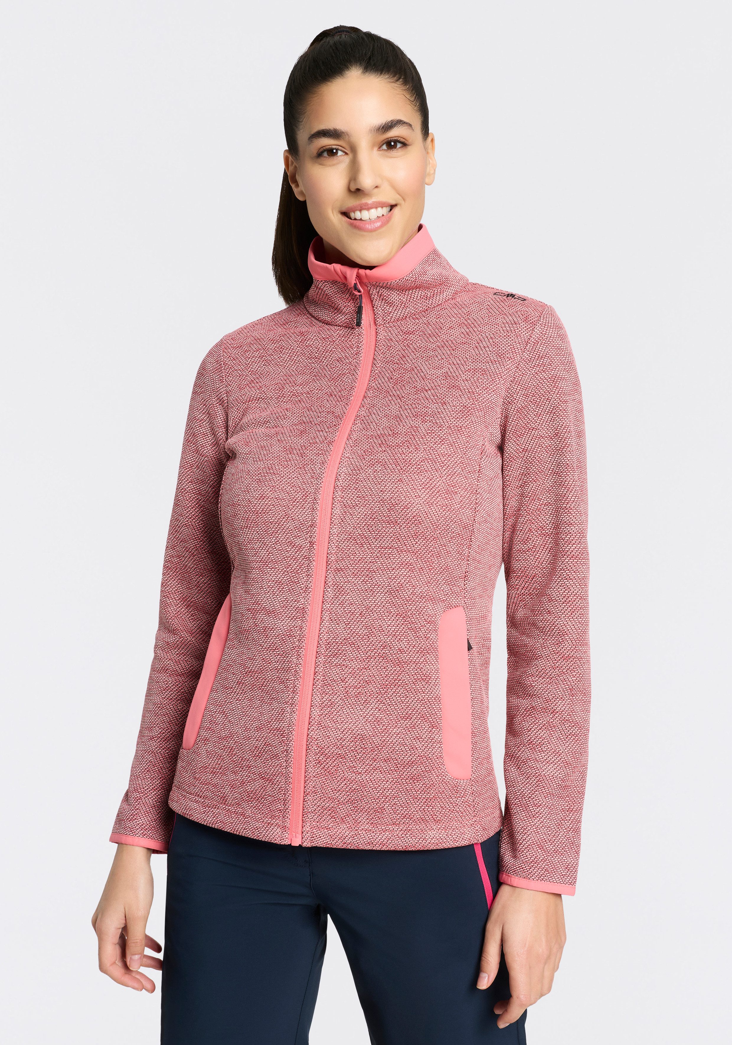 CMP Strickfleecejacke sportlicher Stil, Übergangsjacke für Erwachsene