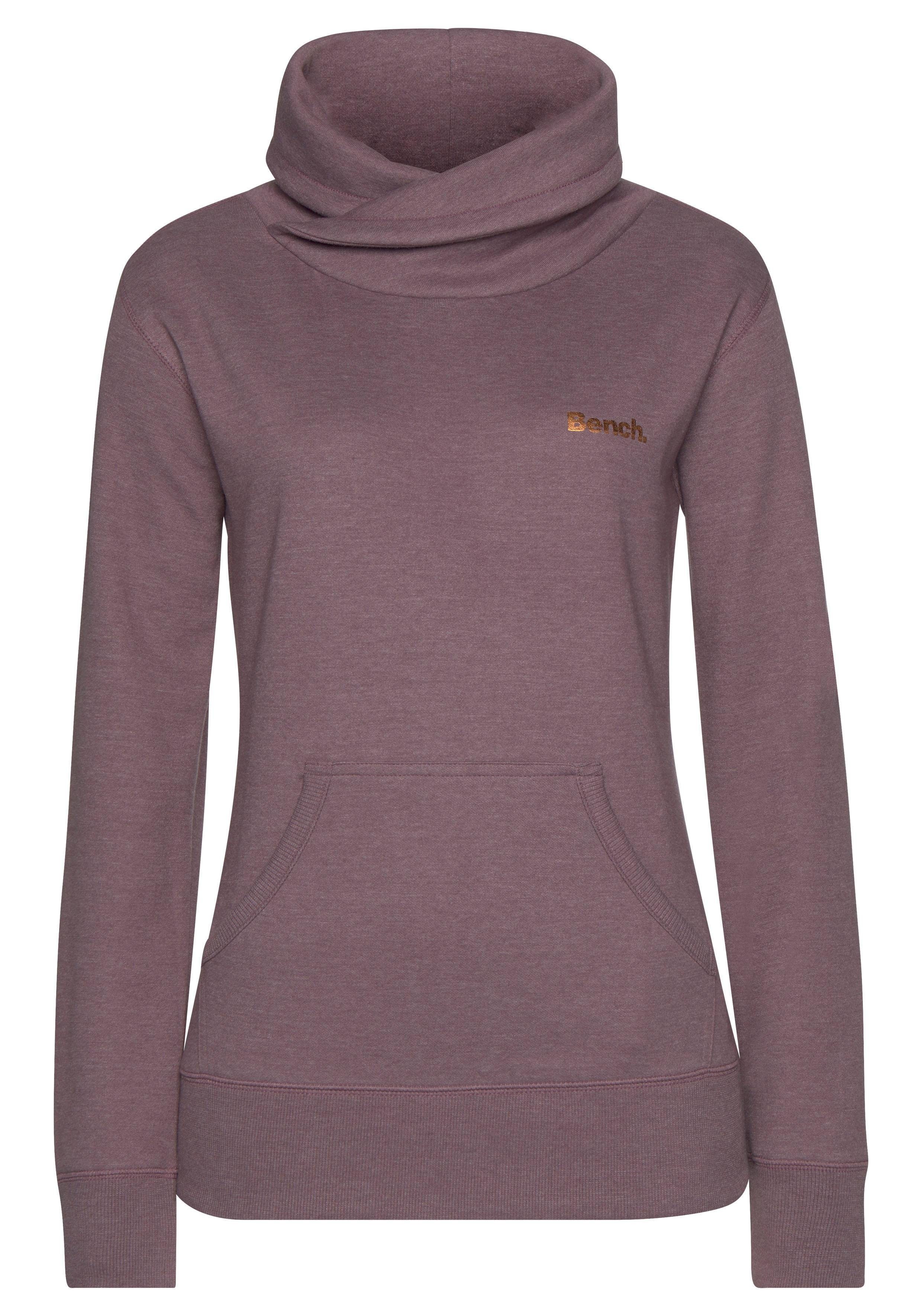 Bench. Loungewear Longsweatshirt mit Stehkragen in Layeroptik und Kängurutasche, Loungewear – Bild 2 von 5