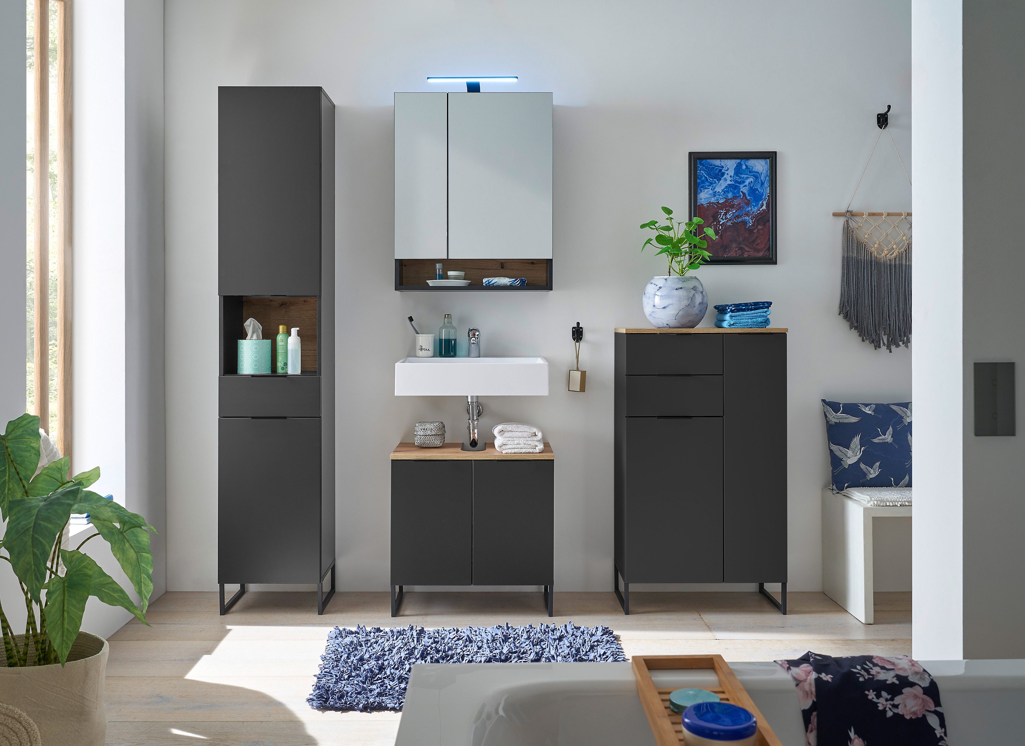 BASIC by Balculina Midischrank Denver Midischrank, Badezimmerschrank BxHxT günstig online kaufen