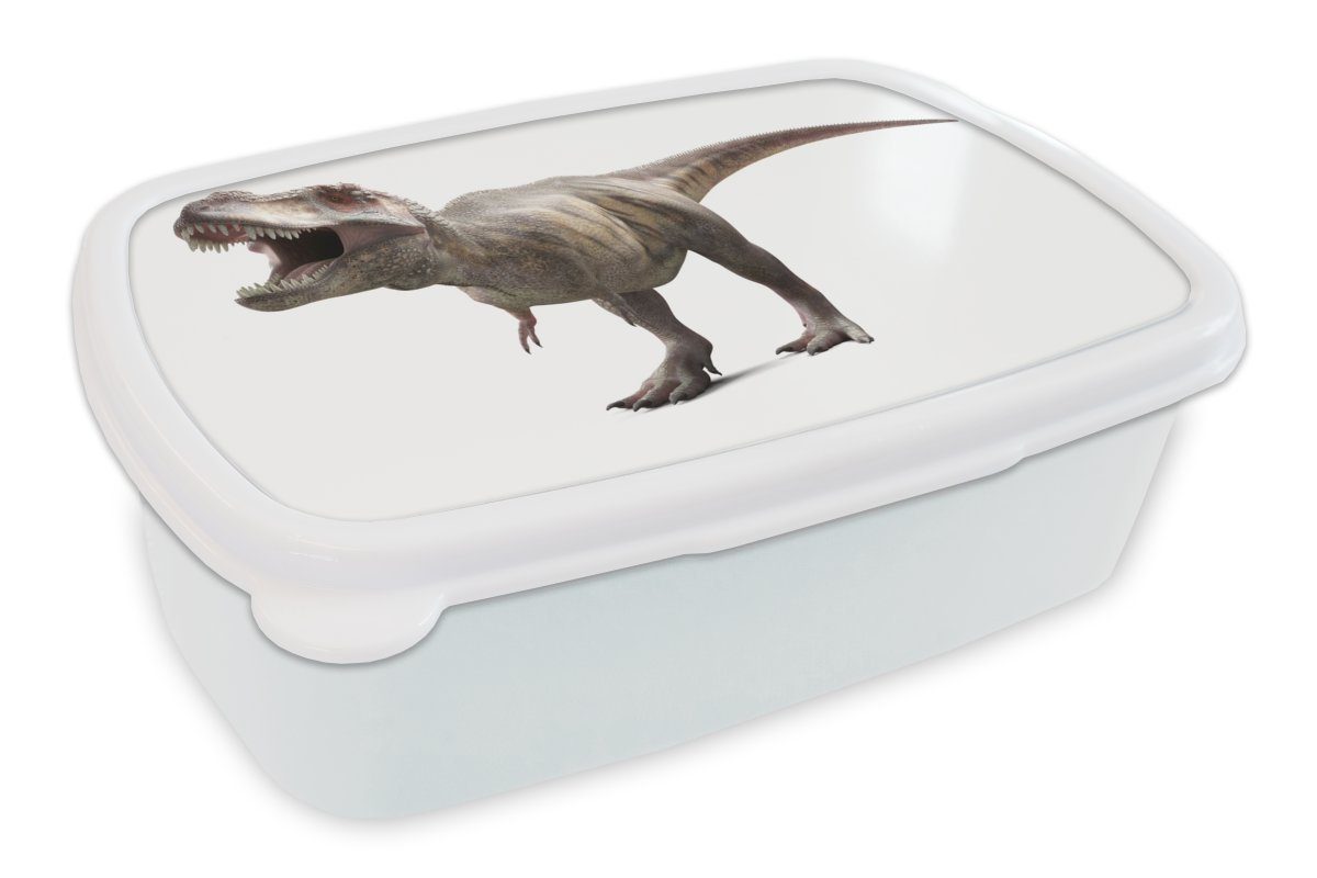 Kids Lunchbox Jungs Tyrannosaurus - für Brotbox Dinosaurier (2-tlg), - für Kinder Kinder, Vorgeschichte und weiß Erwachsene, - Brotdose, MuchoWow und - - Kunststoff, Mädchen Kinder