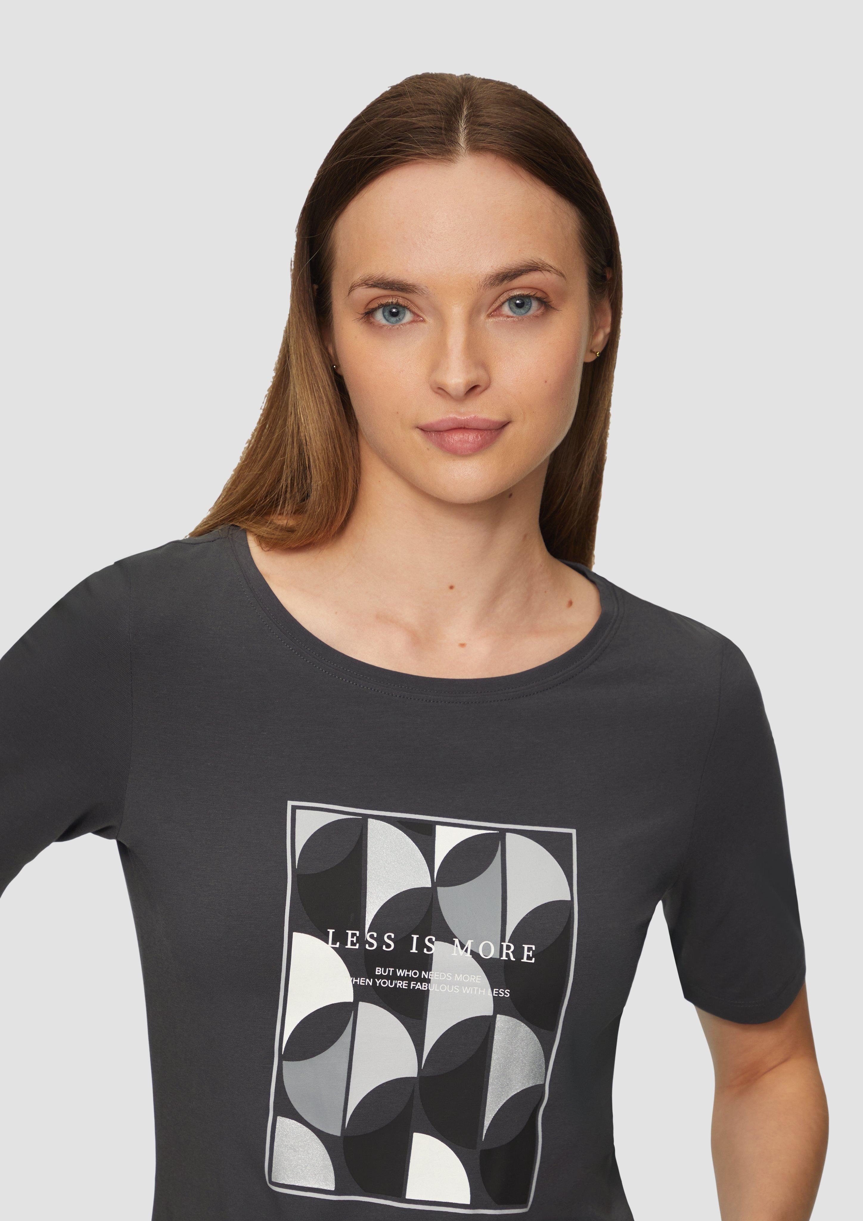 s.Oliver Kurzarmshirt T-Shirt mit Frontprint im günstig online kaufen