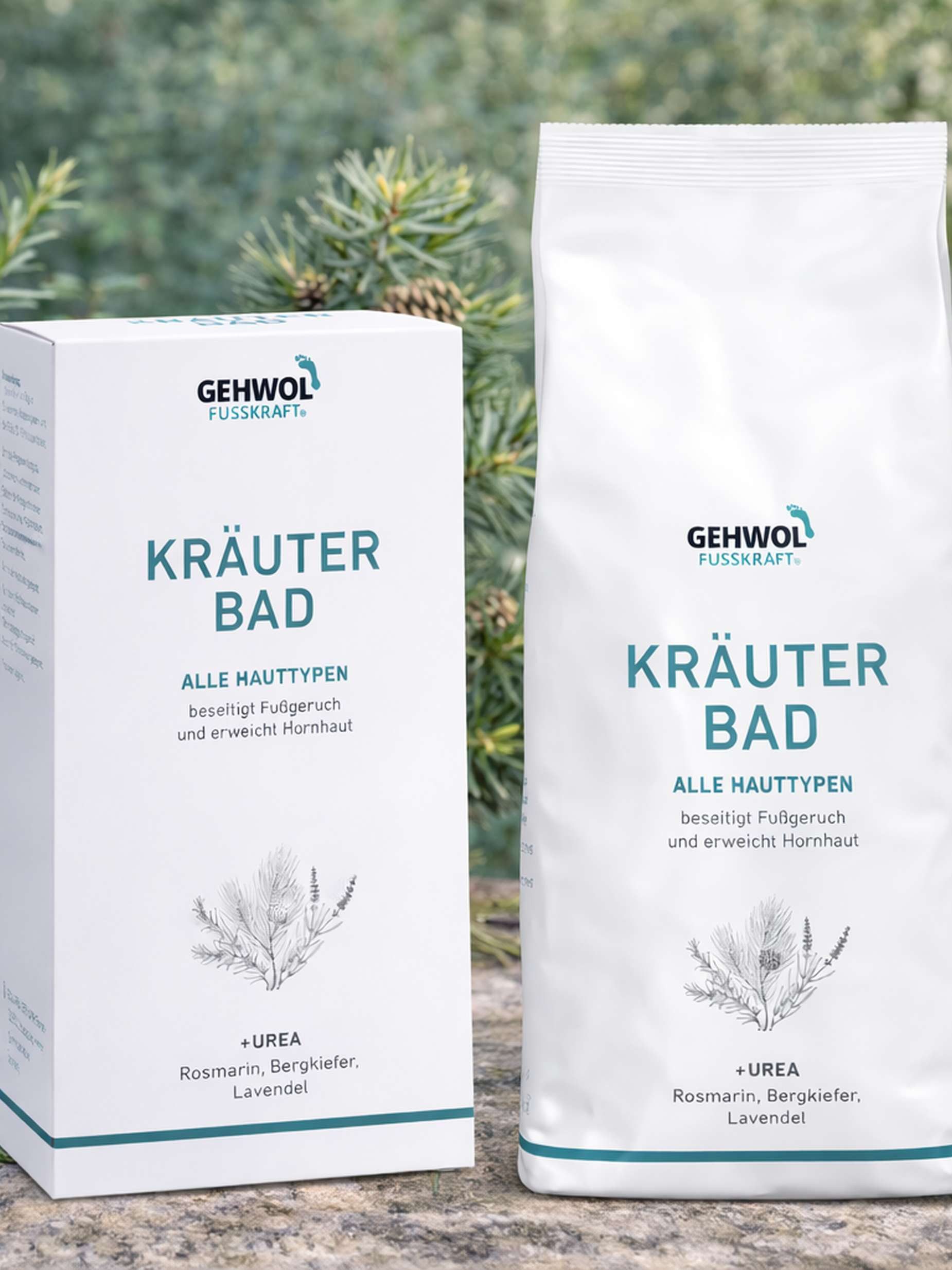 Eduard Gerlach GmbH Fußbädersalz Pflegendes Kräuter Fußbad für weiche Füße 400 g Packung