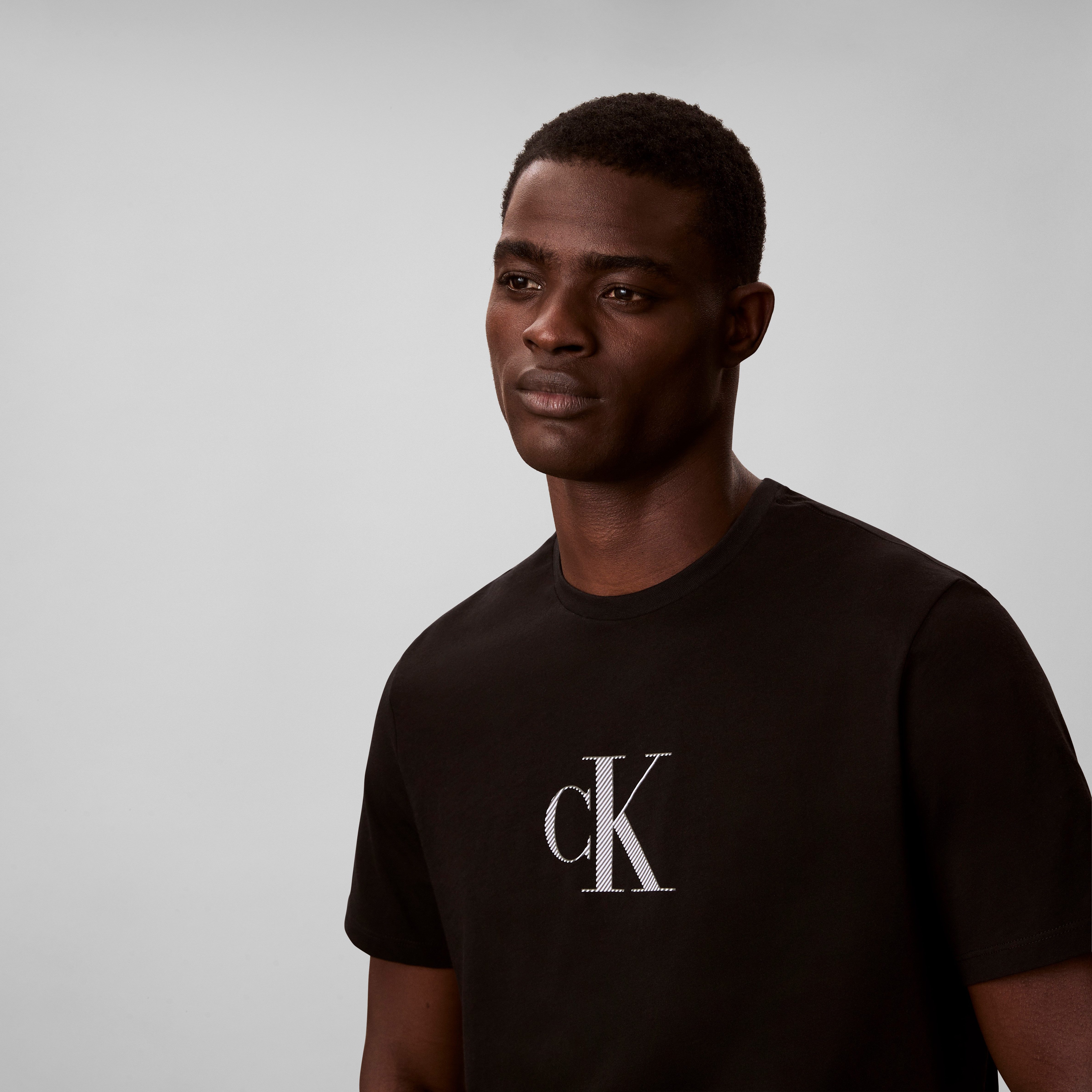 Calvin Klein T-Shirt SS 30S DISTRESS MONOGRAM GRAPHIC Regular fit mit Logodruck