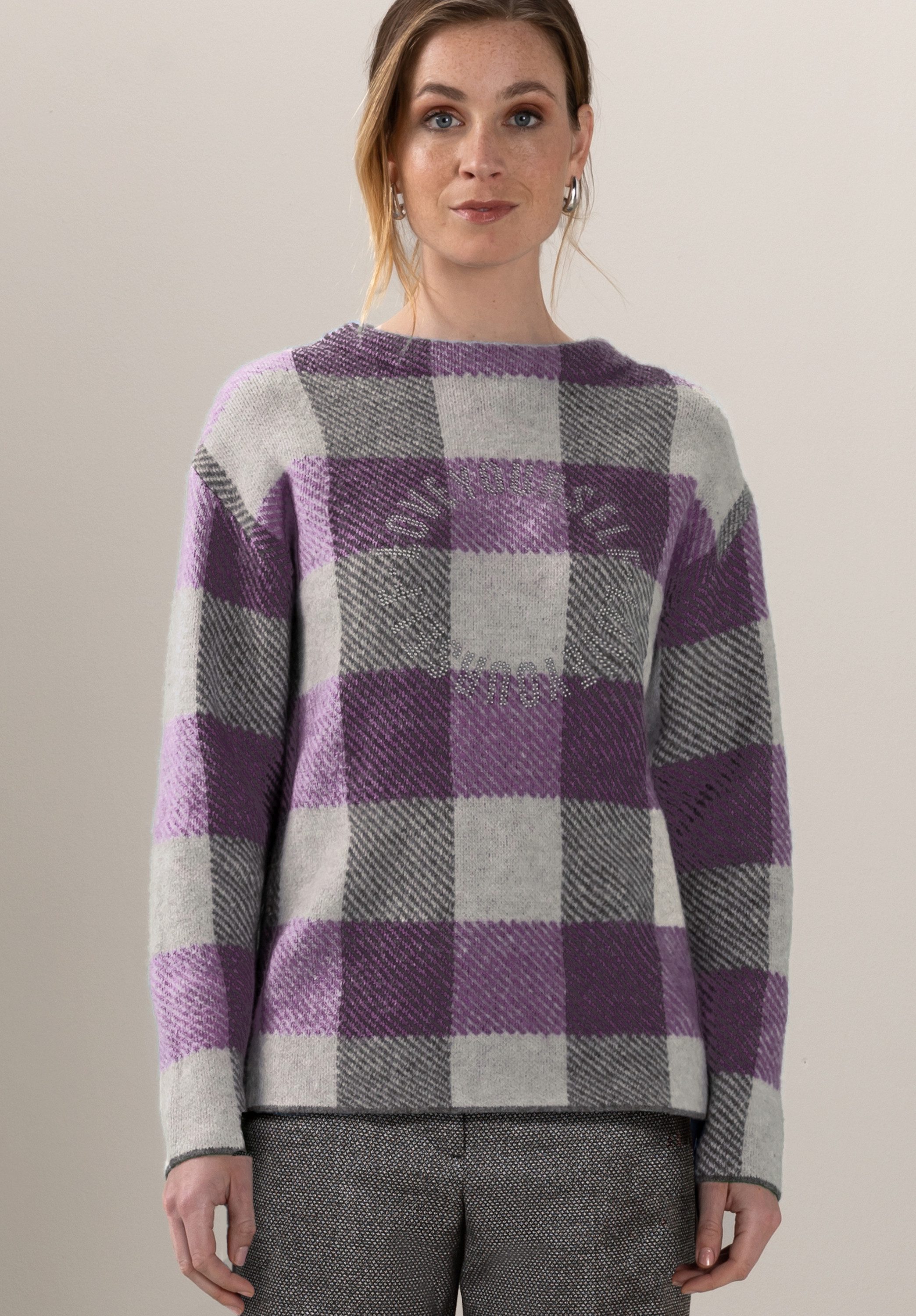 bianca Strickpullover URANUS mit trendy Karo-Dessin günstig online kaufen