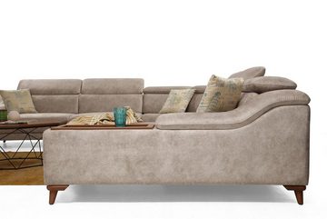 JVmoebel Ecksofa Ecksofa Sofa U-Form Polstersofa Couch Garnitur Ecksofas, 5 Teile, Made in Europa