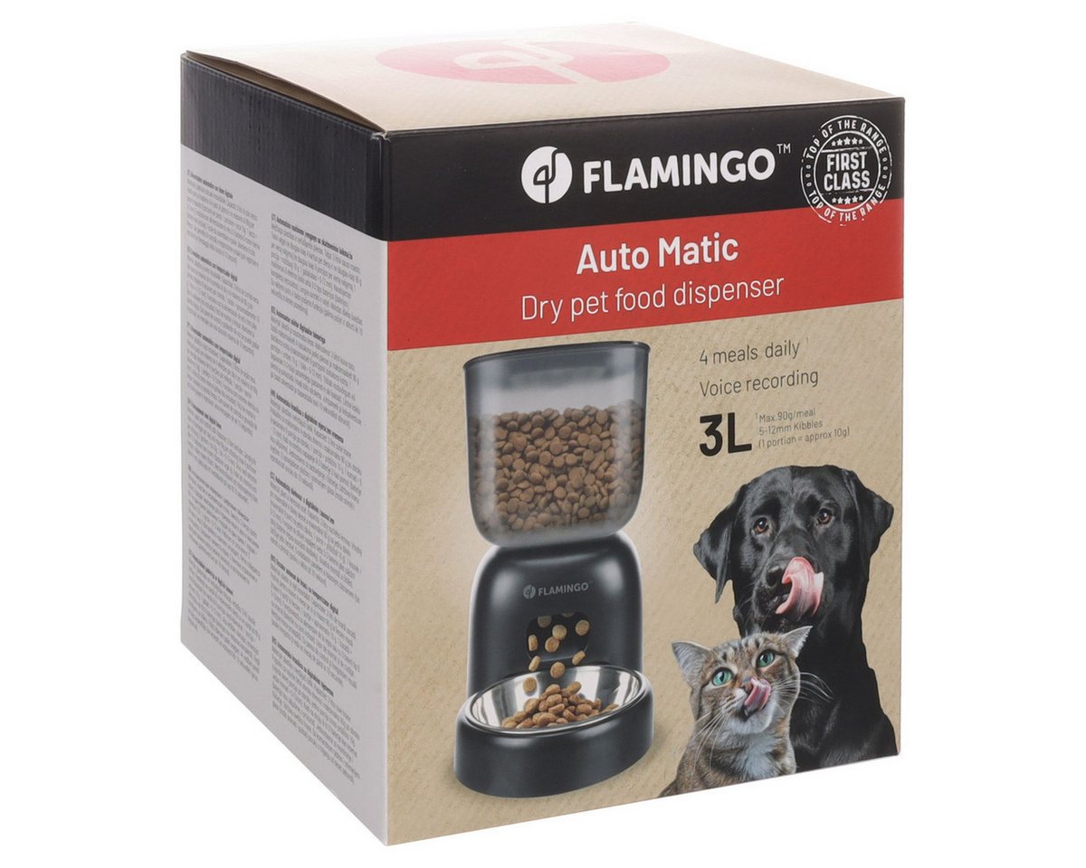 Thumbnail - Flamingo Hunde-Futterspender Futterautomat Blido schwarz