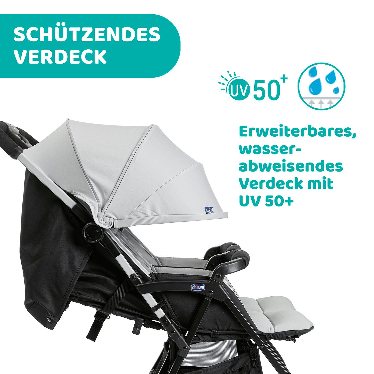 Chicco Zwillingsbuggy OHlalà Twin, Silver Cat, Zwillingskinderwagen