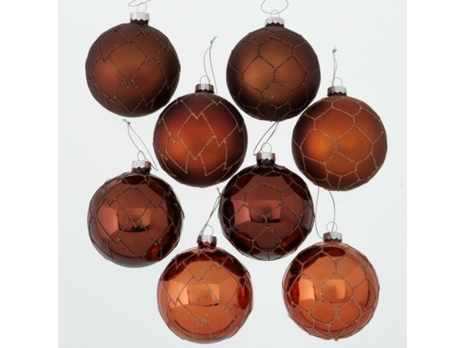 BOLTZE Weihnachtsbaumkugel Zelis Weihnachtskugel braun sortiert 8 cm (1Stück)