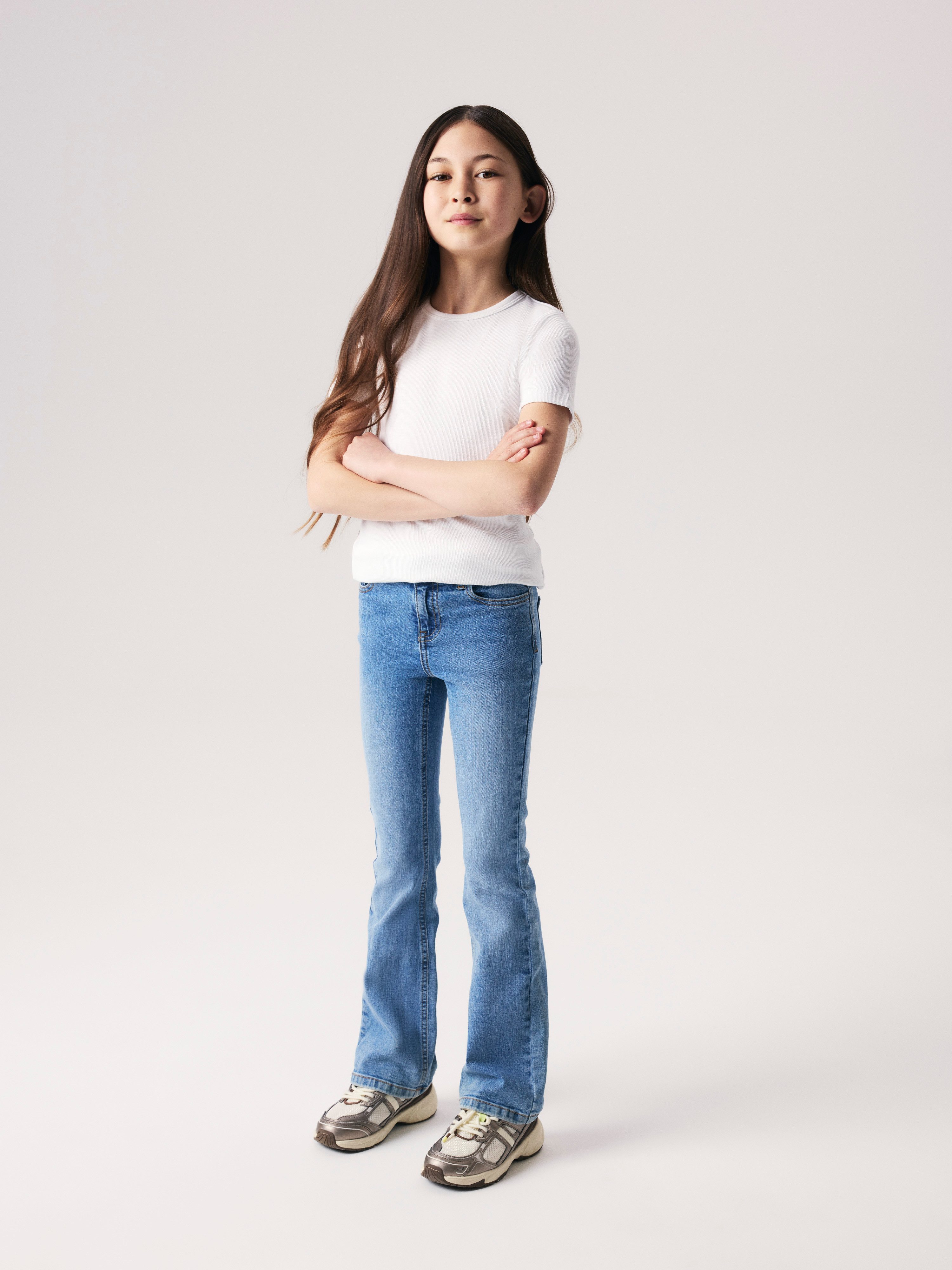Name It Bootcut-Jeans NKFPOLLY BOOTCUT JEANS 8809-MD TB Baumwollmischung, bootcut fit