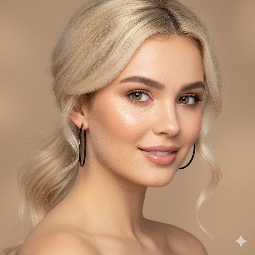 Taffstyle Paar Creolen Damen Ohrringe große Runde Creolen Elegante stilvolle Ohrhänger (Ohrringe Creolen Frauen Damen Schmuck Geschenke zum Geburtstag Weihnachten Valentinstag Muttertag)