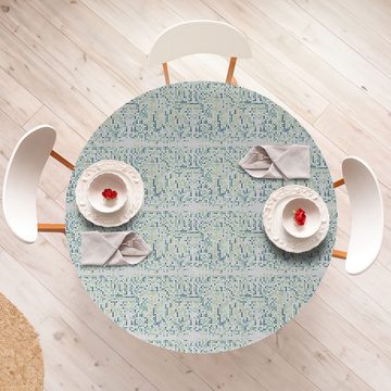 Abakuhaus Tischdecke Rundum-elastische Stofftischdecke, Abstrakt Punkte auf Pastell Hintergrund