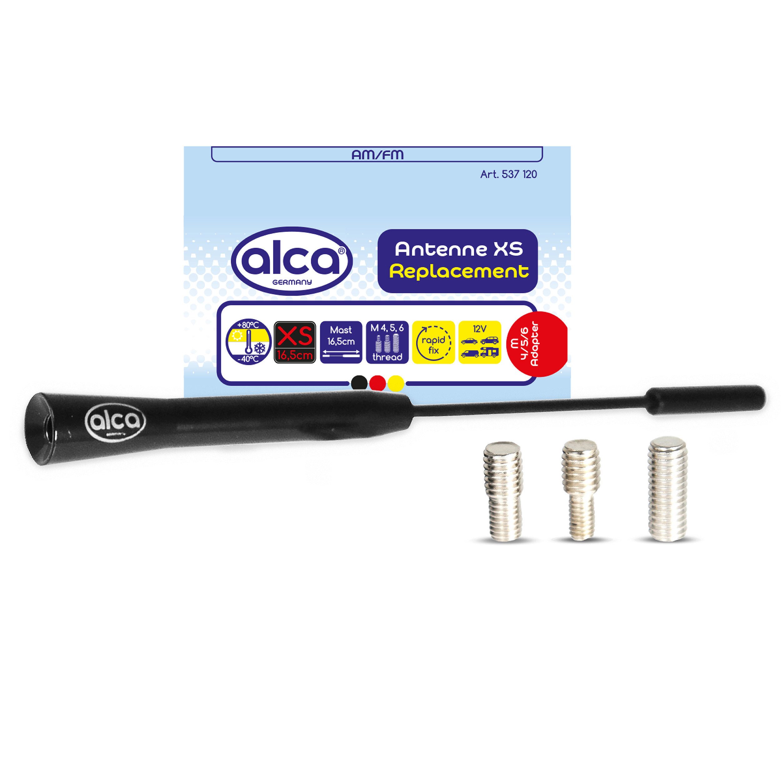 alca Dachantenne Auto kurz 16,5cm Universal AM/FM/DAB+ schwarz M4 M5 M6 Autoradio-Ersatzantennenstab